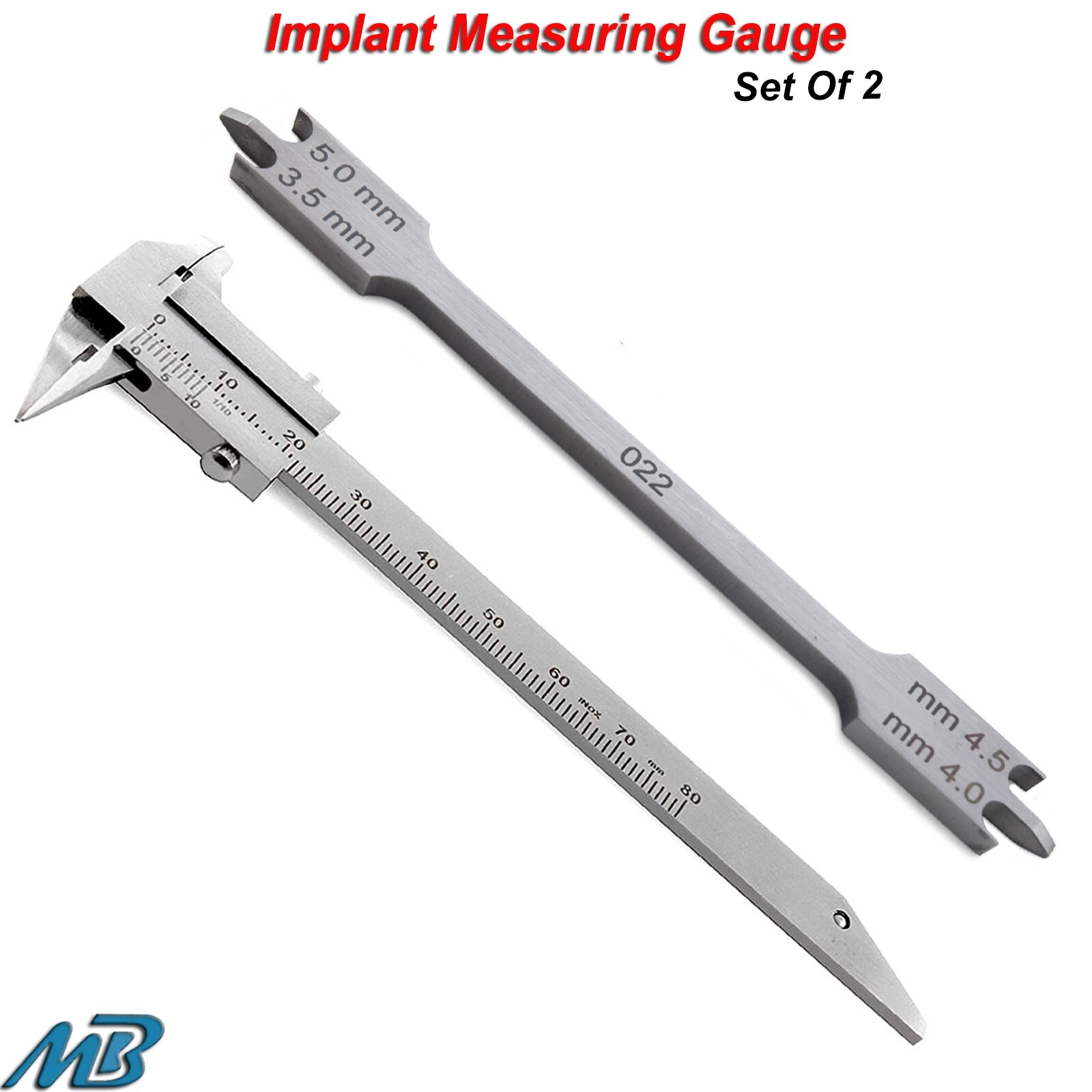 Dental Sliding Caliper Dental Implant Gauges & Bracket Height Wick Type Gauge CE