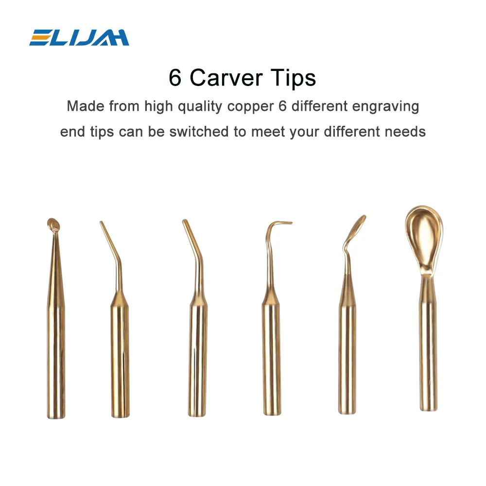 Dental Lab Electric Waxer Wax Carving Pencil Carver Pen Pot & 6 Tips SJK-I New