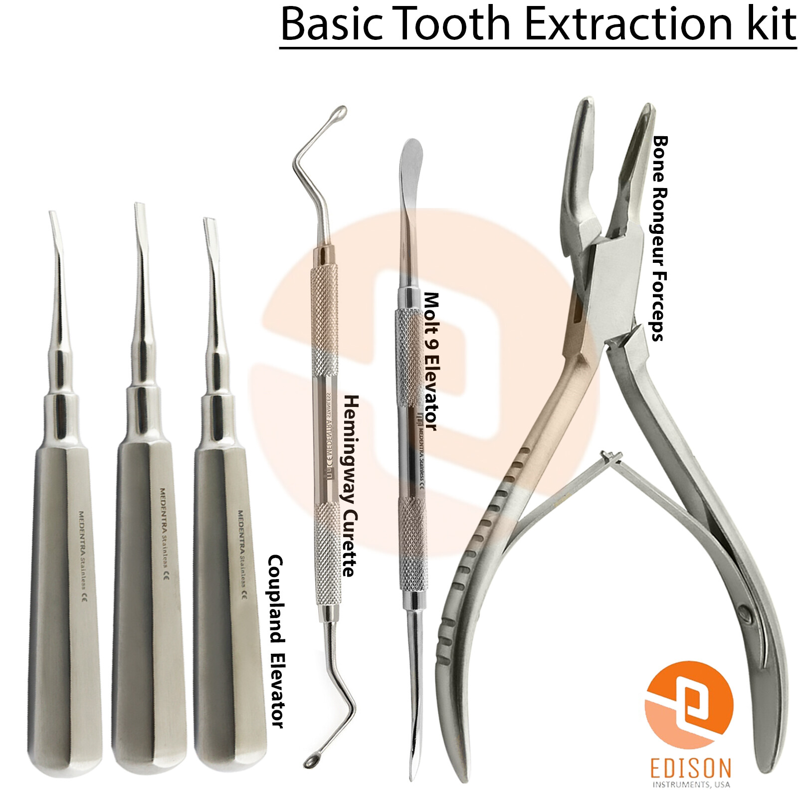 6Pcs – Basic Veterinary Tooth Extraction Kit Small Animals Teeth Extraction Tool