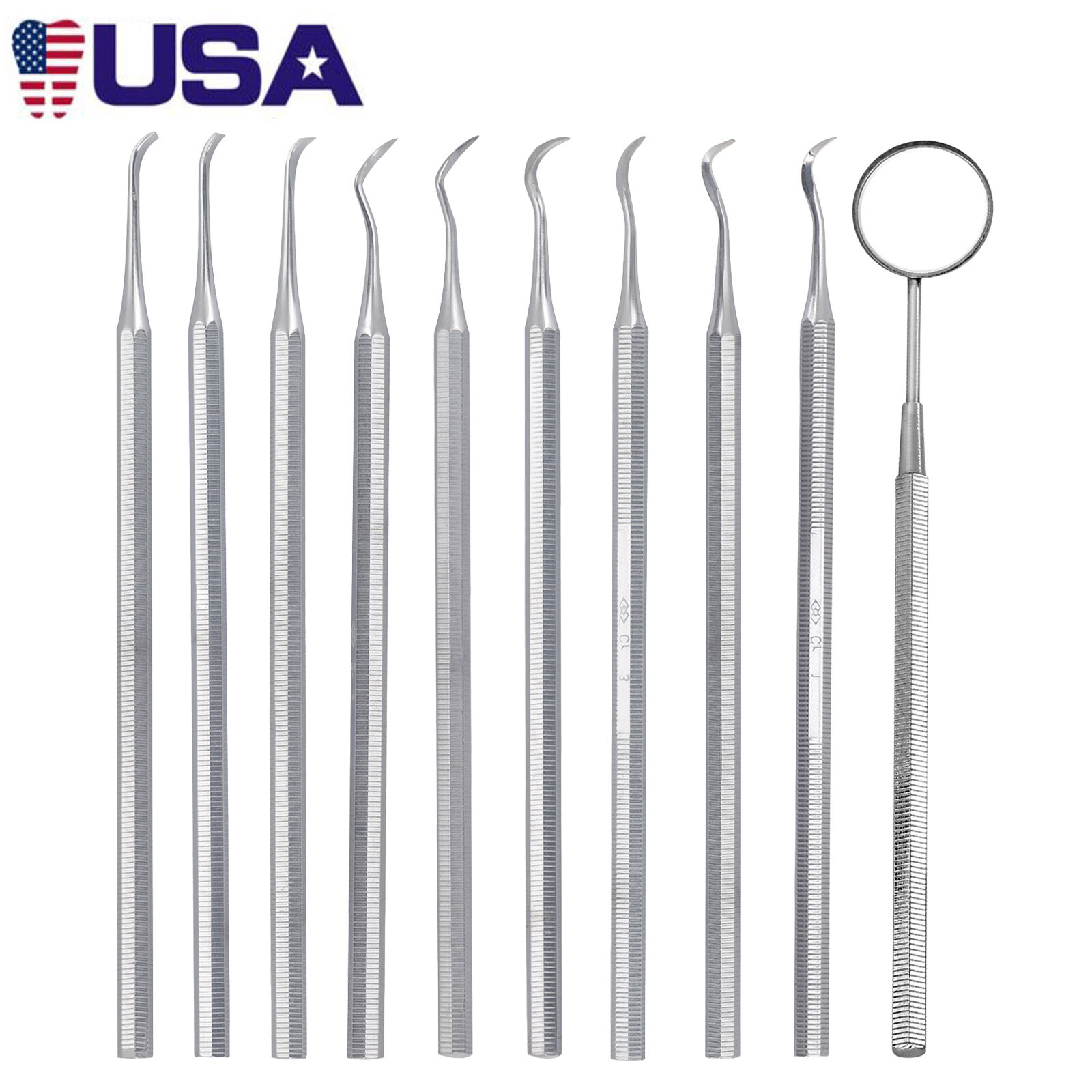 Tooth Scraper Dental Calculus Remover Plaque Tartar Tools Scaler Explorer Probe
