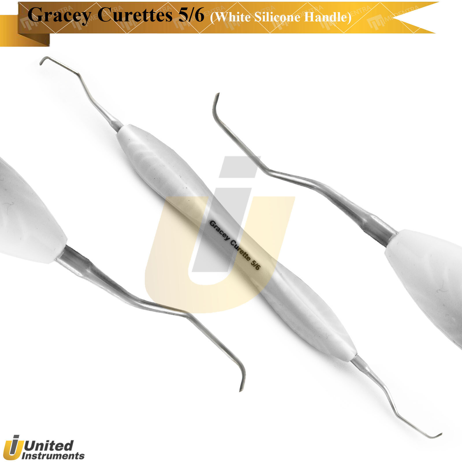 Set Of Stainless Steel Dental Prophylaxis Tray Instruments Periodontal Scaling