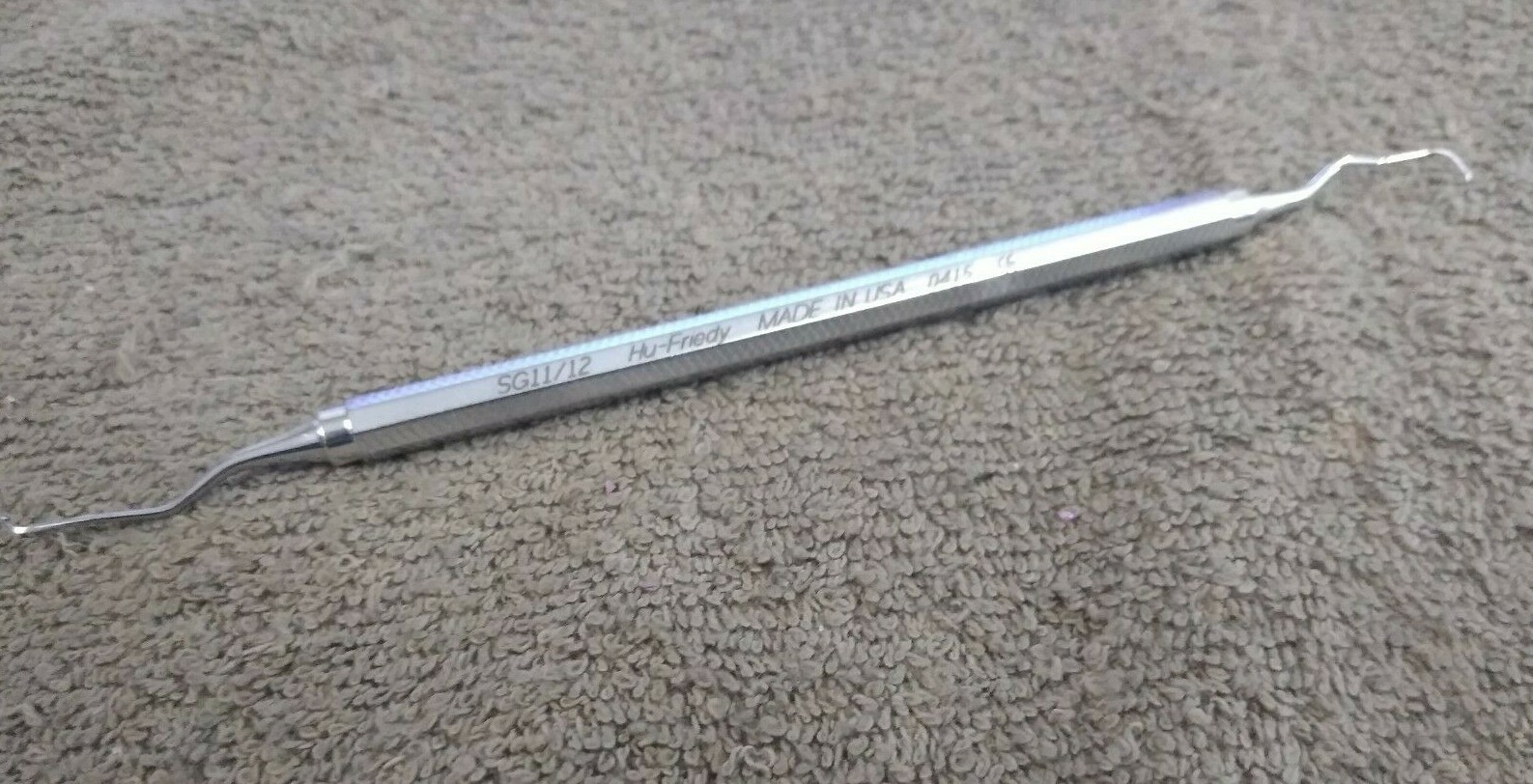 Hu-Friedy SG11/12 Dental Gracey Curette | Size 11/12 Octagonal Steel Handle