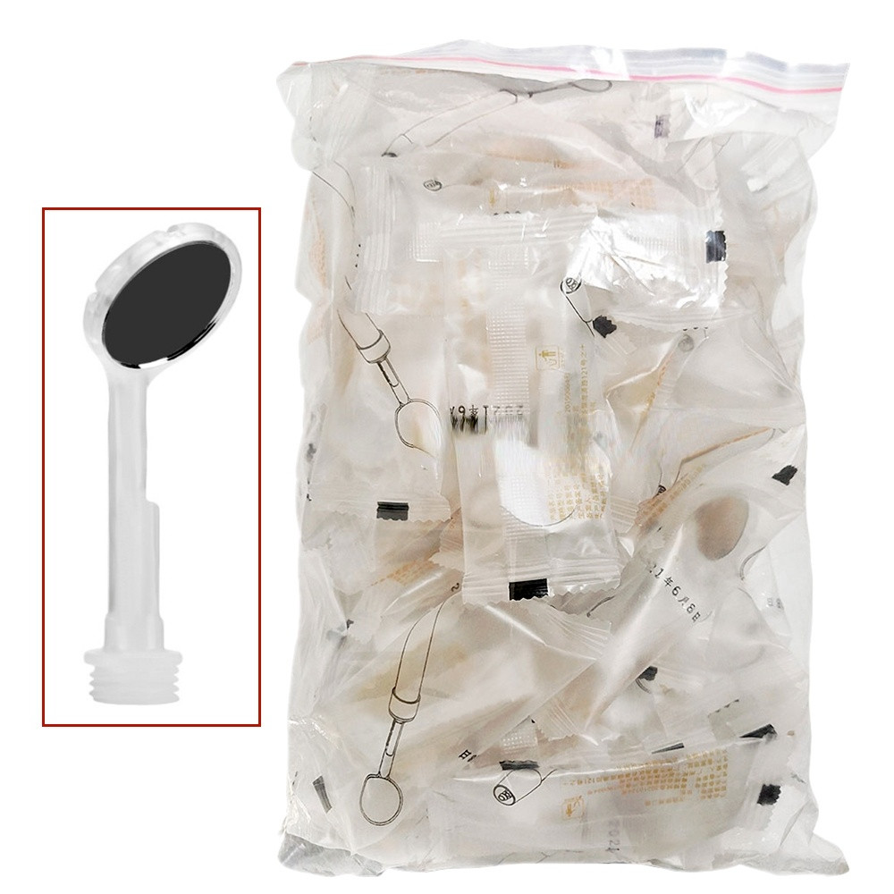 50 Pcs Dental Disposable Suction Saliva Suck Glass Reflectors Anti-Fog Mirror