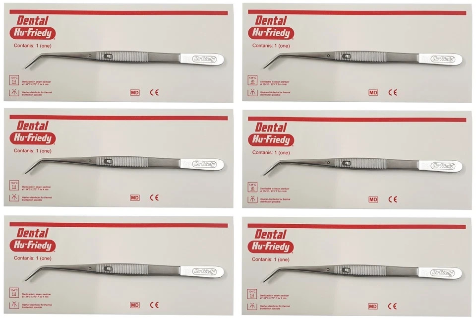Lot of 12 Hu-Friedy 6″ #18L Locking Cotton Dressing Pliers Tweezers Dental Utili