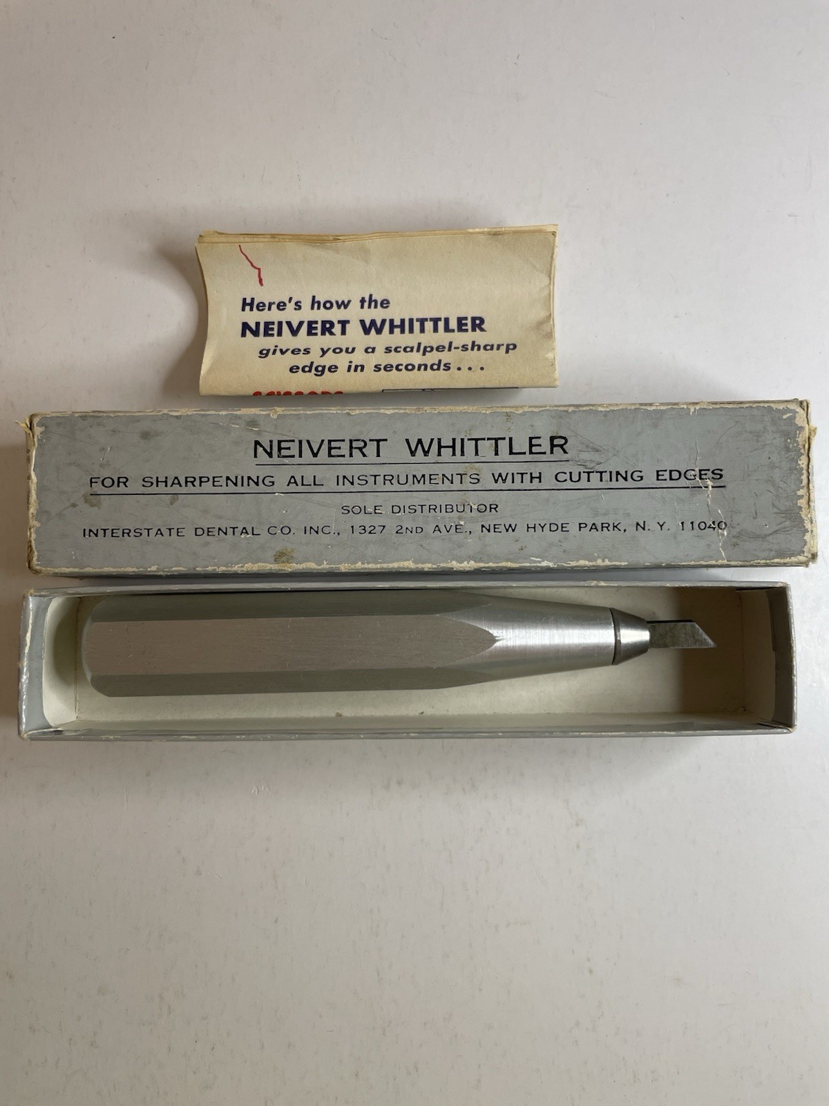 Vintage Neivert Whittler Dental & All Purpose Instrument Sharpener ~ Knives Etc