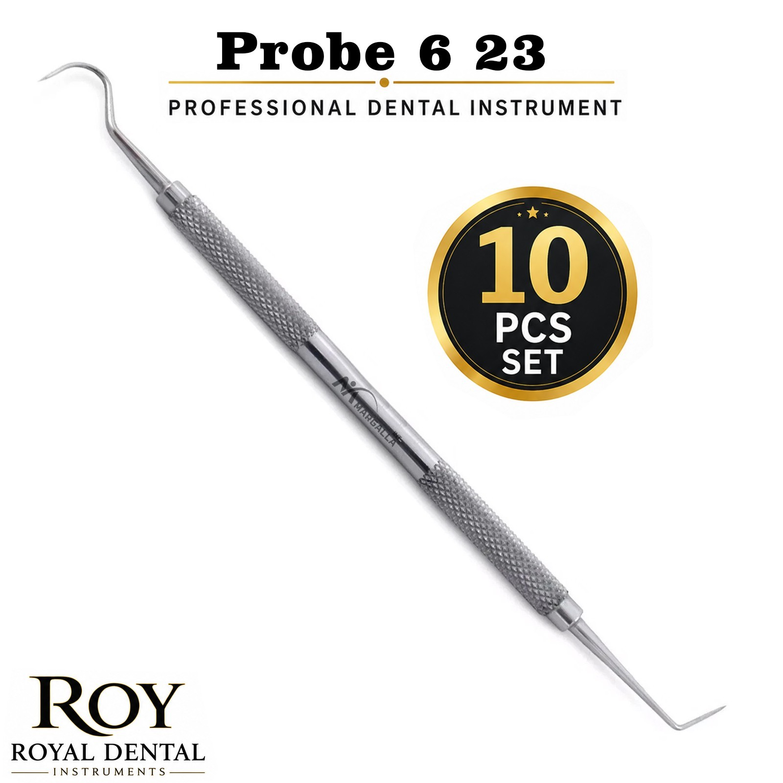Probe 6/23 Dental Examination Dentist Pick Tools Double Ended Dental Instruments