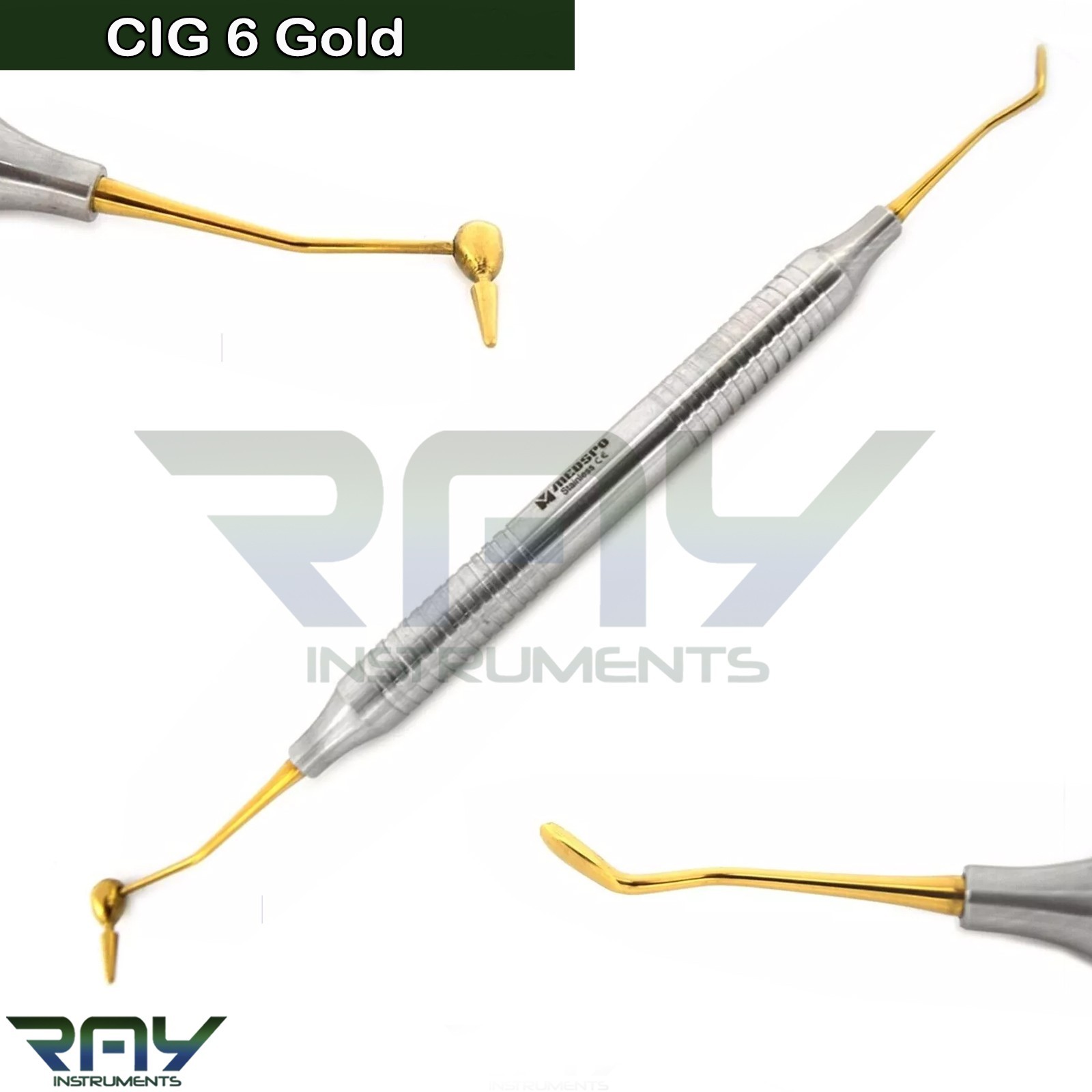 Dental Composite Plastic Filling Instruments CIG 6 Titanium Gold Restoration CE