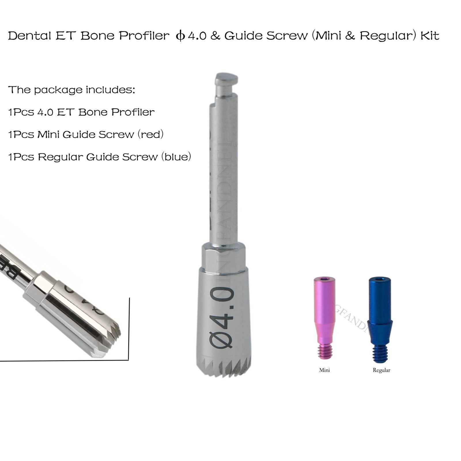 Universal Hiossen Adin Zimmer Mis Implant System Bone Profiler &Guide Screw Kit