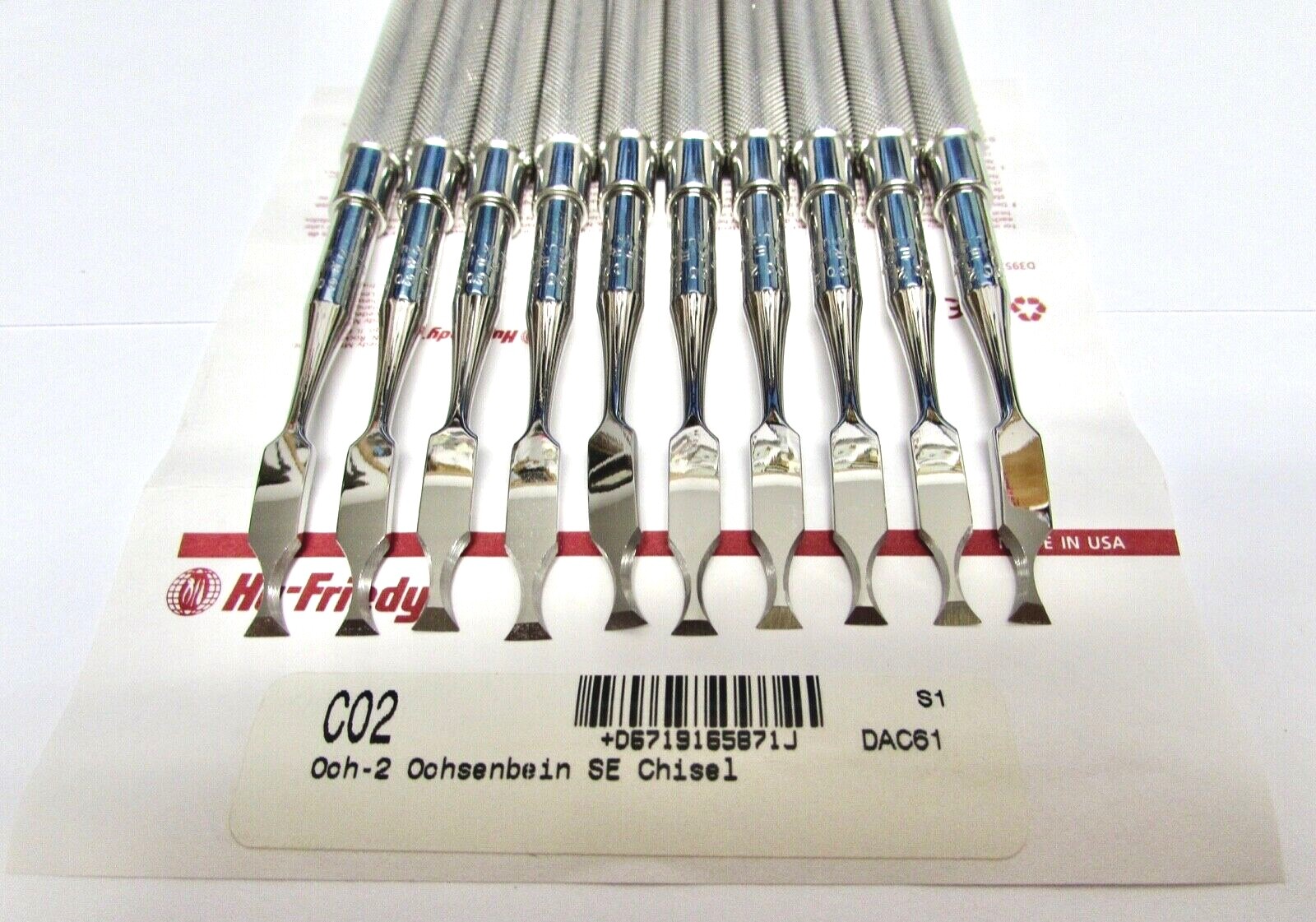NEW Set of 2 Hu-Friedy C02 Och-2 Ochsenbein SE Perio Periosteal Chisels