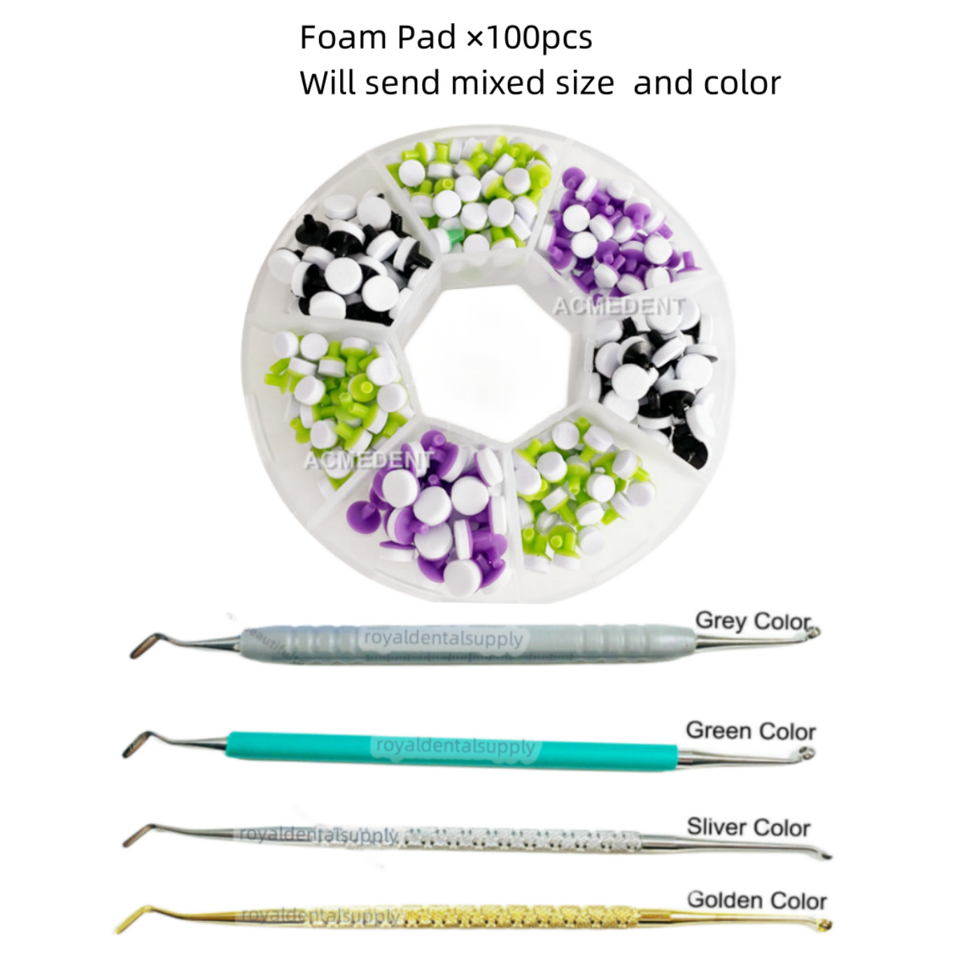 Dental Composite Resin Light Cure Handle Fast Quick Tool Foam Pads OptraSculpt