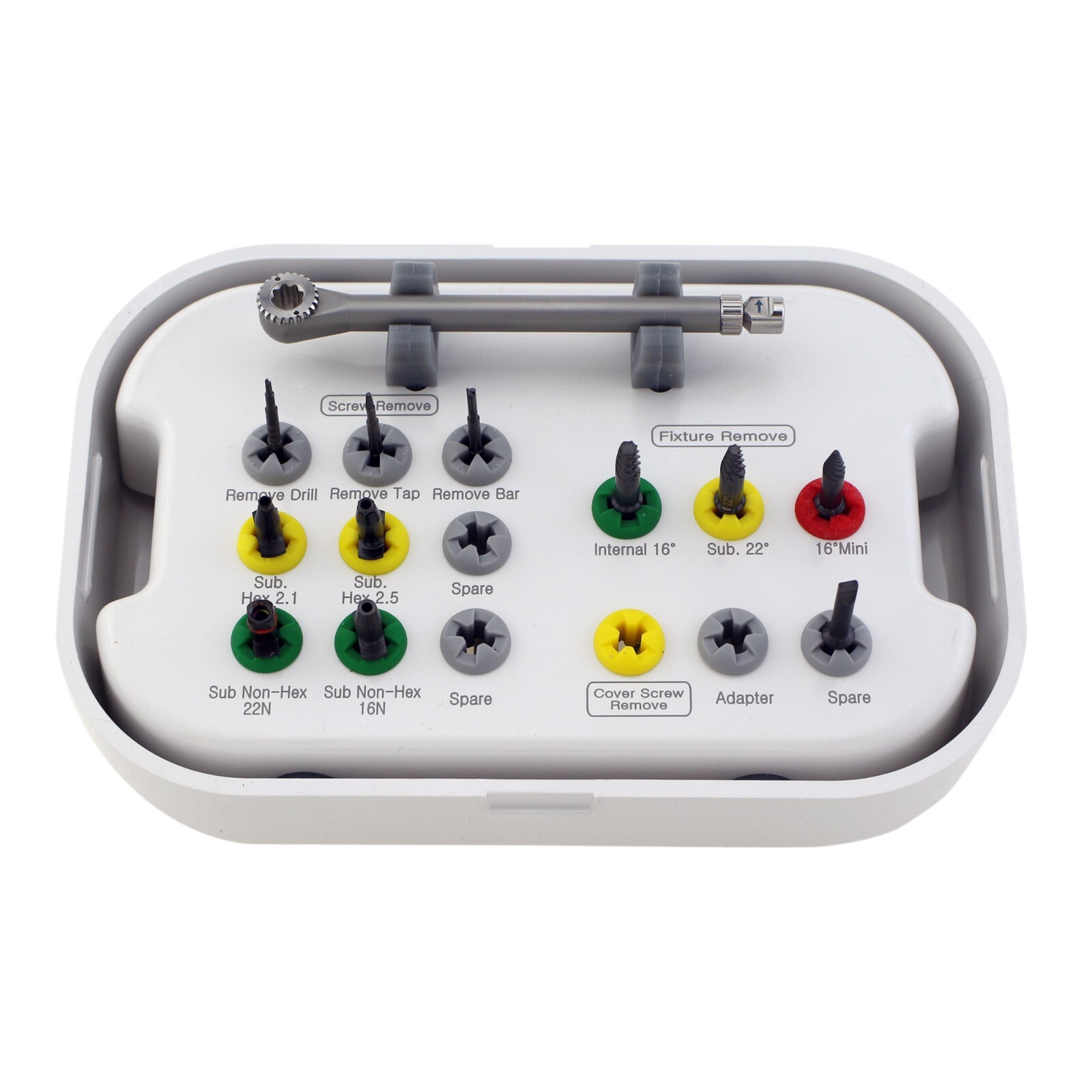 Implant Fixture & Fractured Screw Removal Kit Drill Guide SOS Extractor HeaNeam