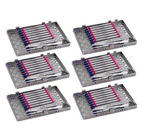 6x Hu Friedy Dental Hygiene Instruments Set of 10 PCS With Sterlization Cassette