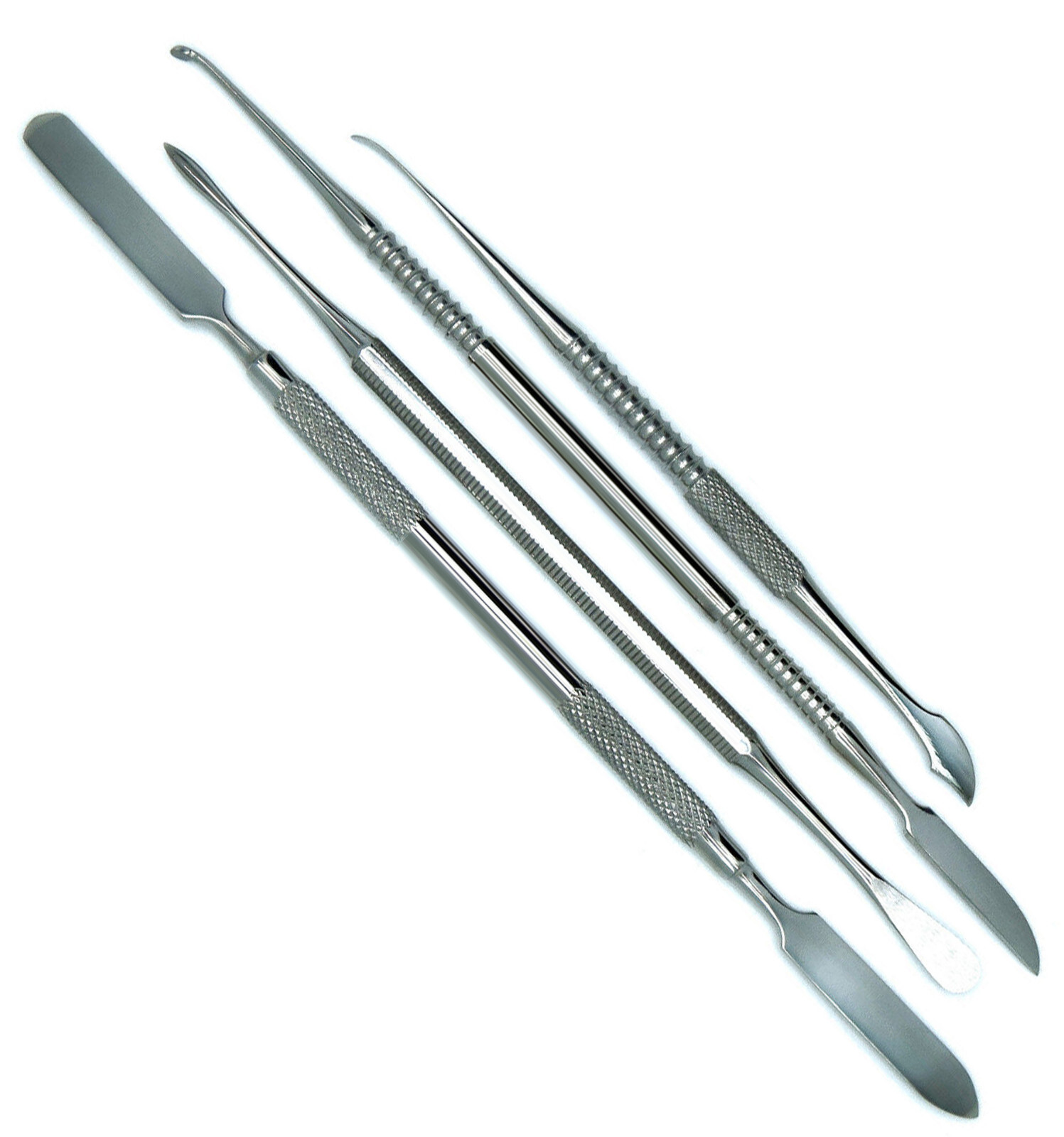 Dental Lab Wax Modelling Carver Plaster Alignate Mixing Spatulas Set of 4