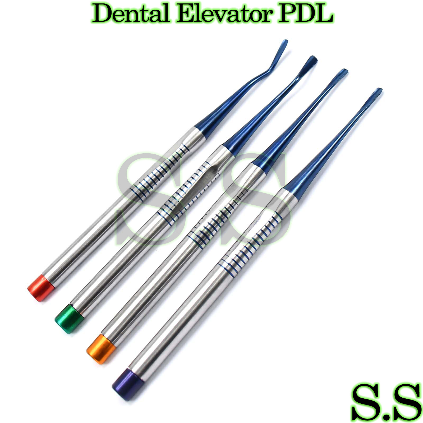 Set of 4 Elevators PDL Precise Tips Dental Surgical Instruments DN-2179