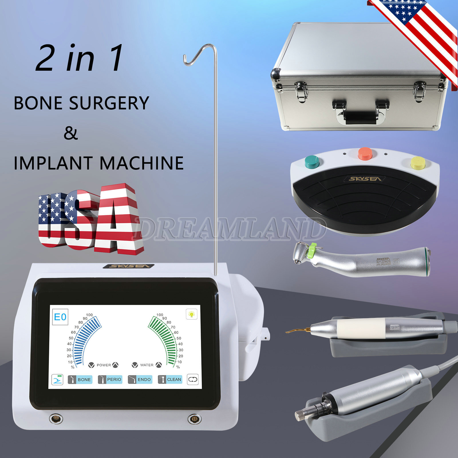 SKYSEA Dental Piezo Motor Surgery & Implant Device 2 IN 1 Bone Cutter Touch