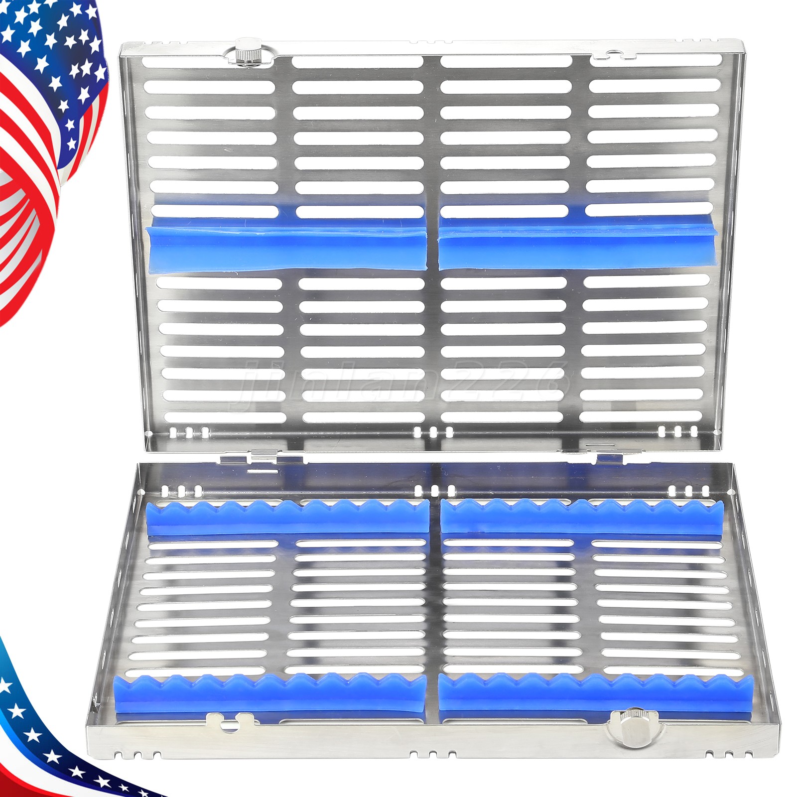DENTAL SURGICAL AUTOCLAVE STERILIZATION CASSETTE RACK BOX TRAY FOR 20INSTRUMENTS