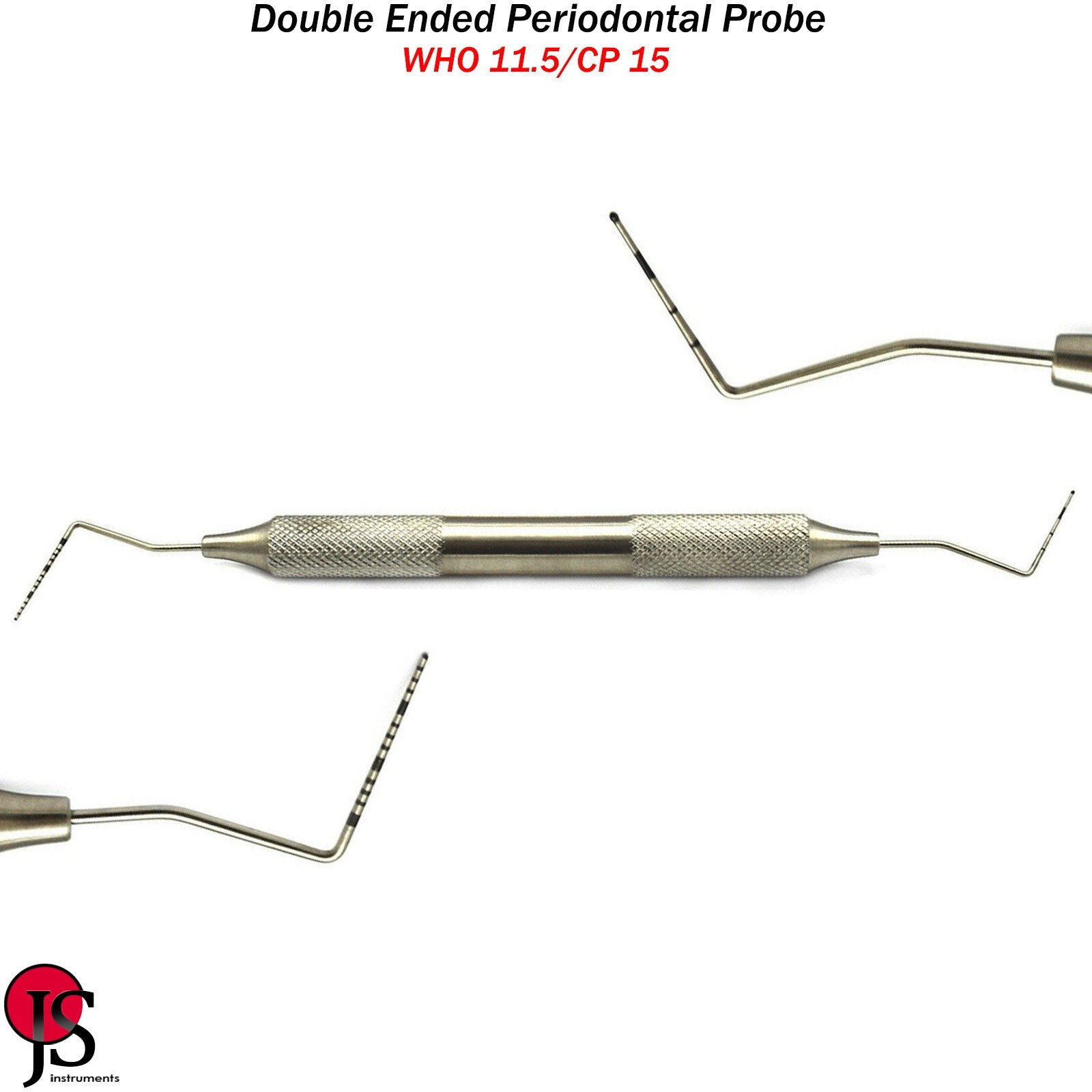 Periodontics Pocket Depth Measuring Probe Diagnostic Instruments Dentist 5PCS