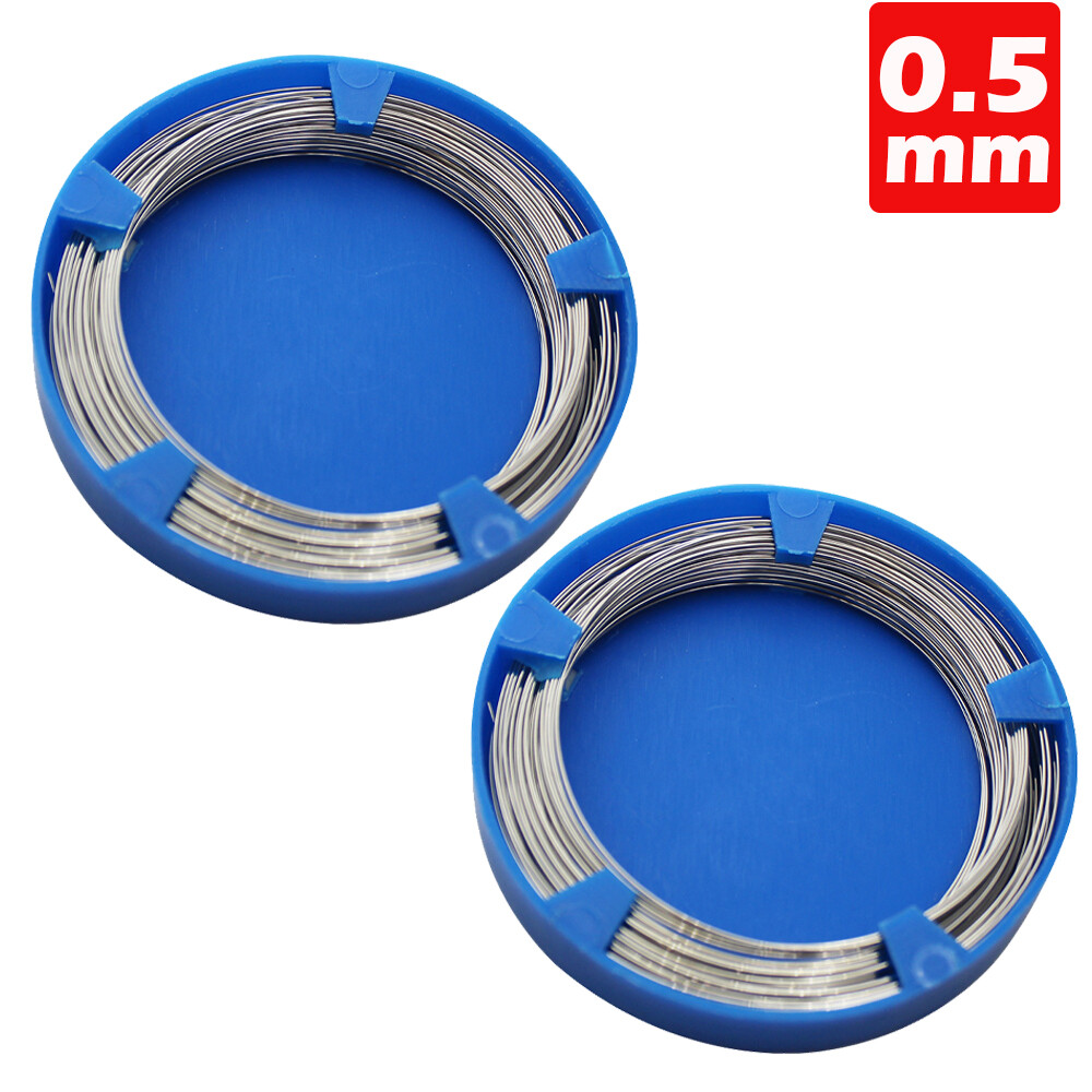 2 Packs Dental Orthodontic Stainless Steel Wire 0.5 0.6 0.7 0.8 0.9 1.4 1.6 1.8