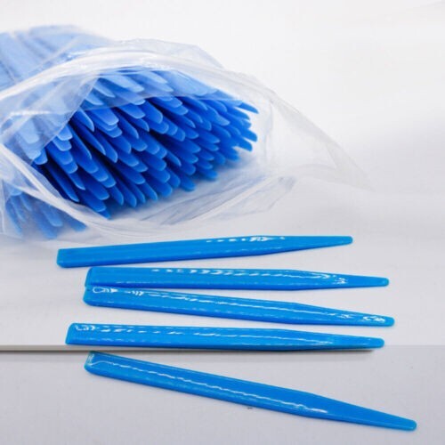 100Pcs Dental Mixing Spatula Mixing Knife Plastic Cement Powder Dentist Tool