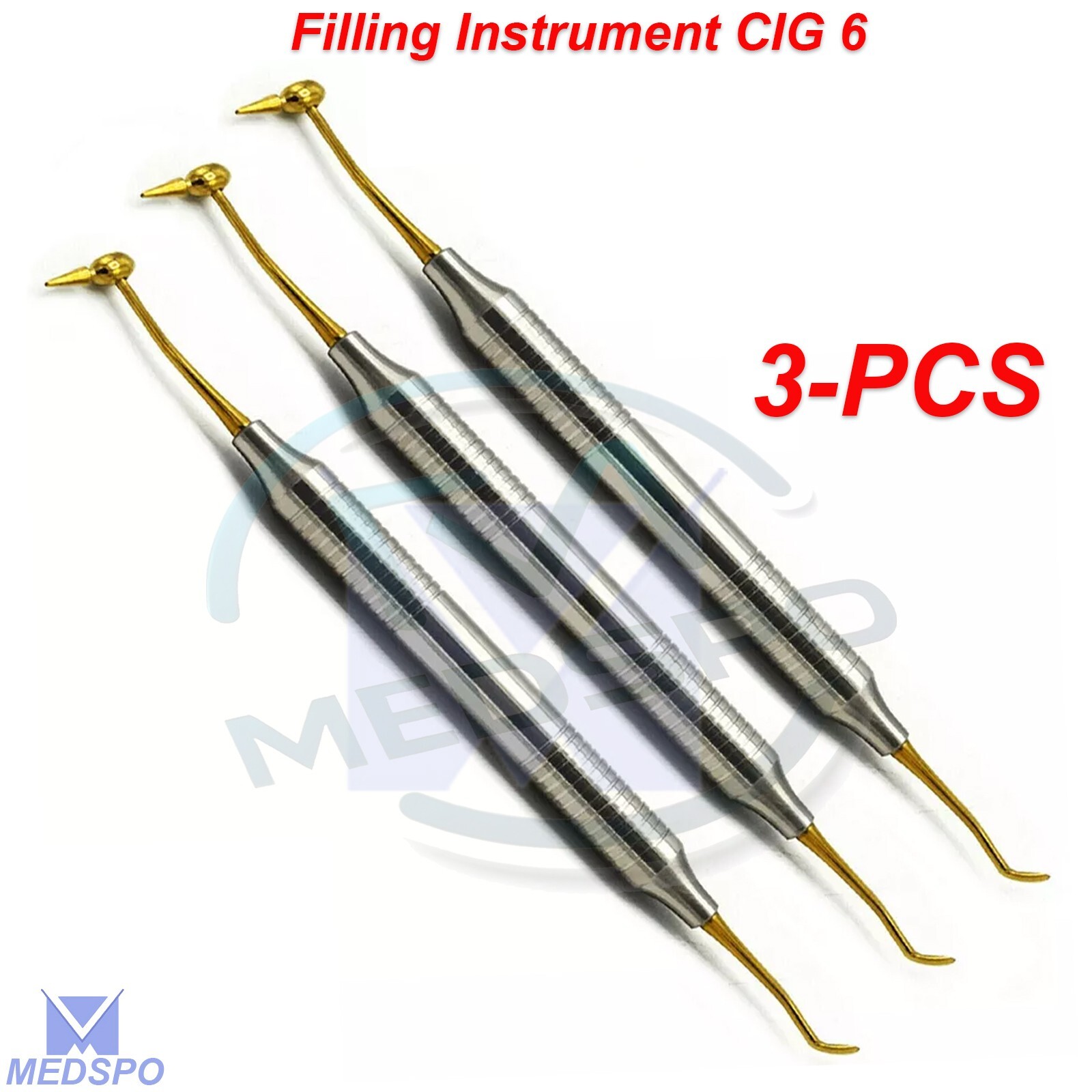 Composite Restorations #6 Gold Titanium CIG6 Plastic Filling Dental Instruments