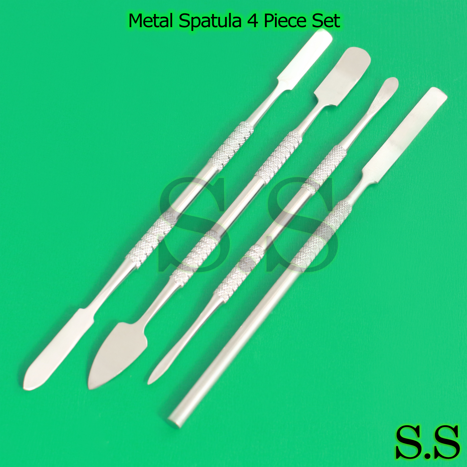 Metal Spatula 4 Pcs Set Tools Dental Carver Wax Surgical Instrument German Grade