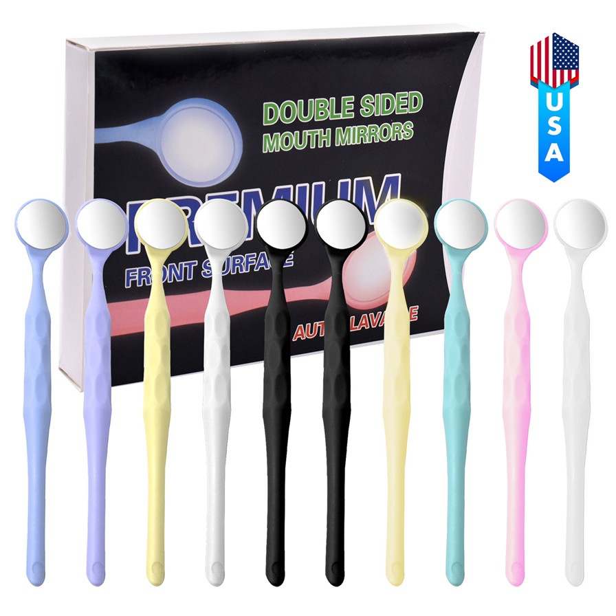 10PCS Dental Double Sided Anti-fog Mouth Mirror Oral Mirrors SK