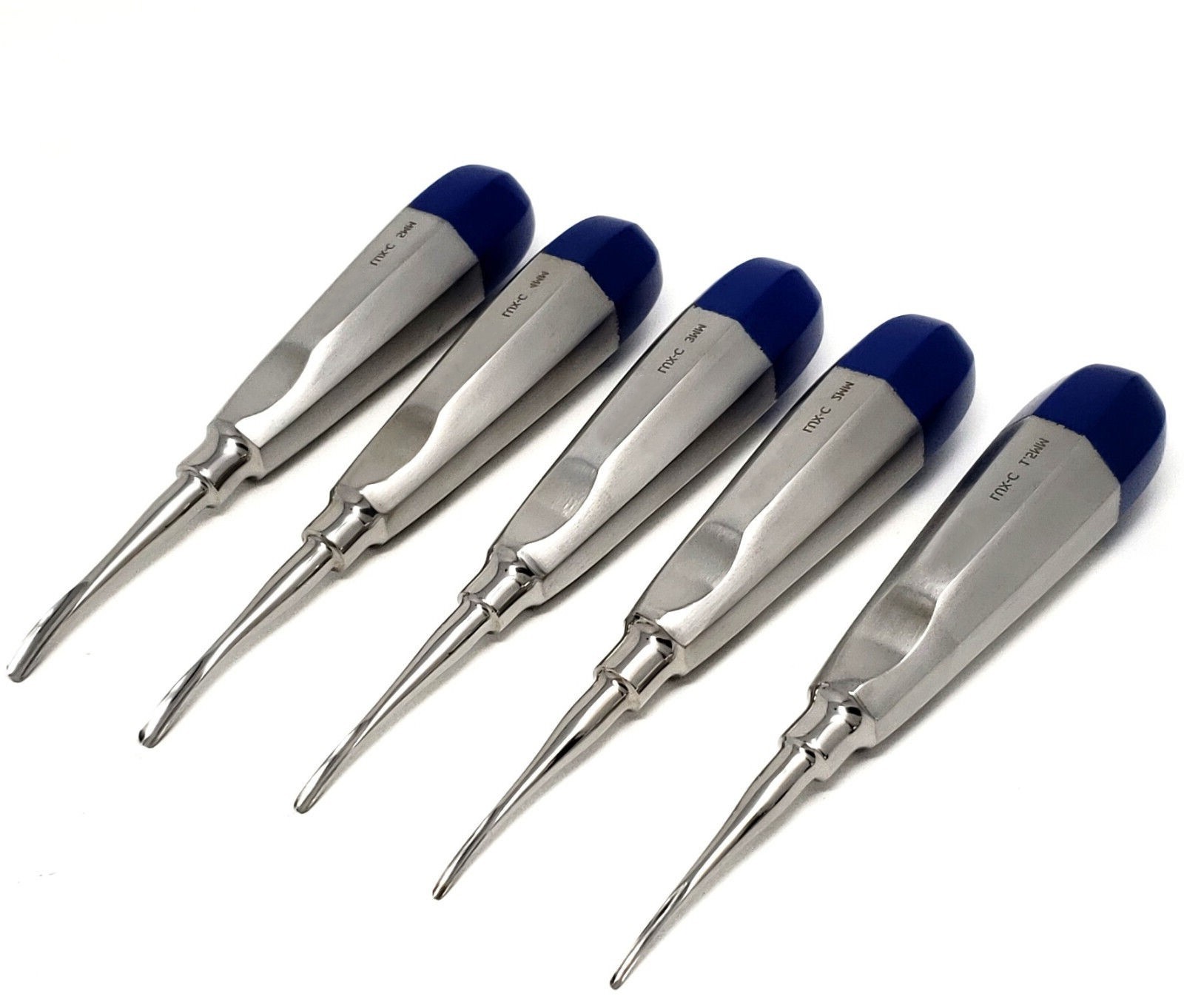 GERMAN 5 PCS CURVED DENTAL ROOT TIP EXTRACTION LUXATING ELEVATOR-1.5MM – 5MM