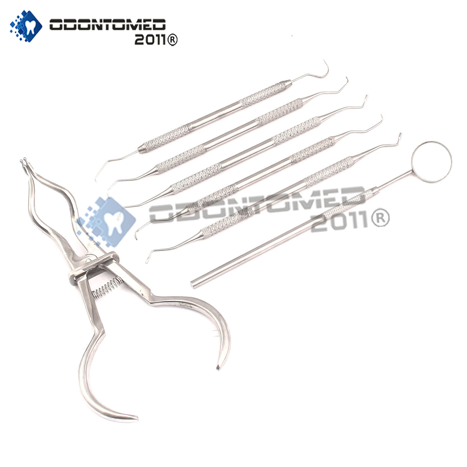 Set of 7 Pcs – Explorer – Probes – Brewer – Mirror Dental Instruments PR-114