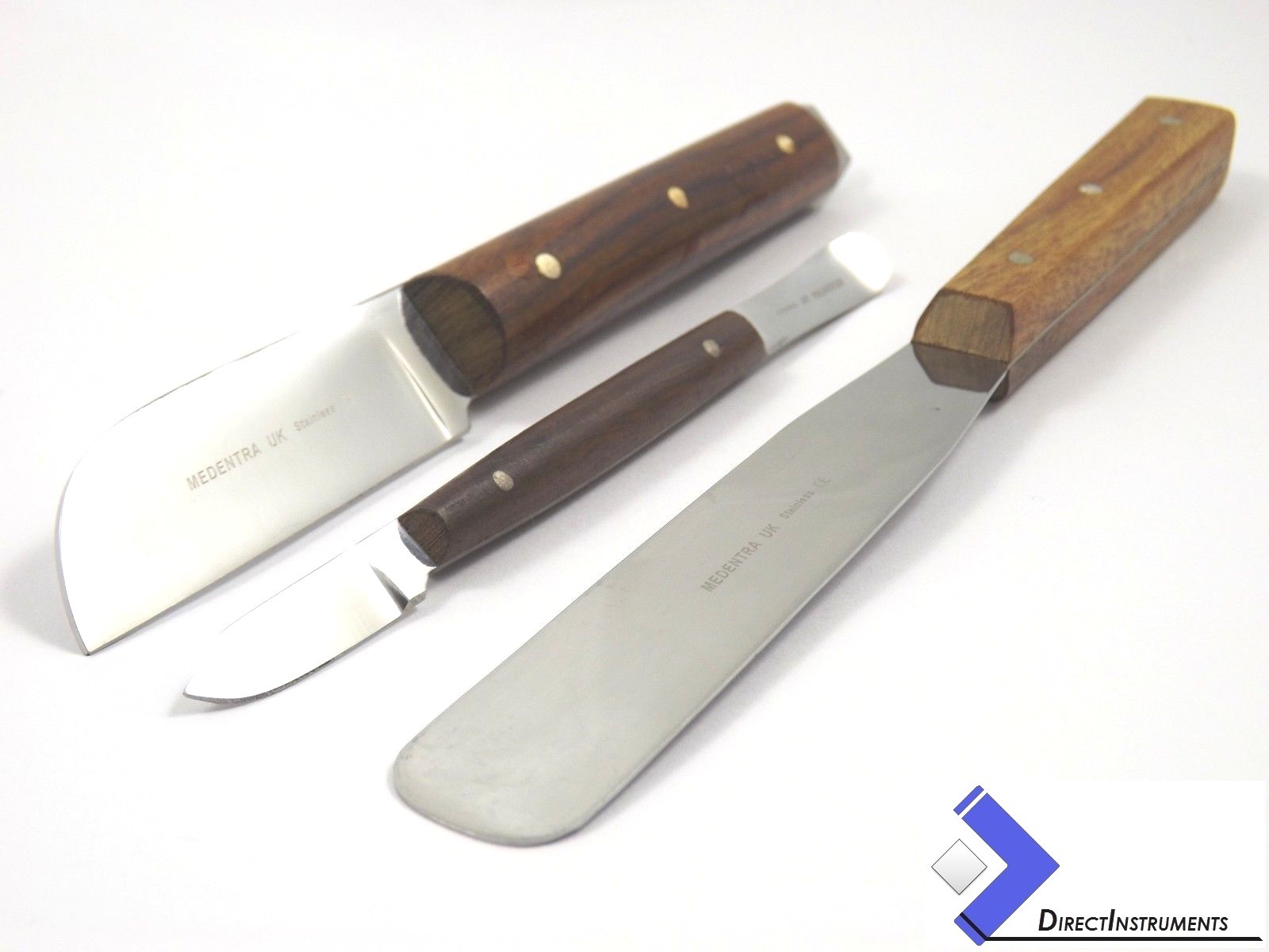 3 Pcs Dental Plaster-Alginate Mixing Spatula Fahen Knife Wax & Modelling Carvers