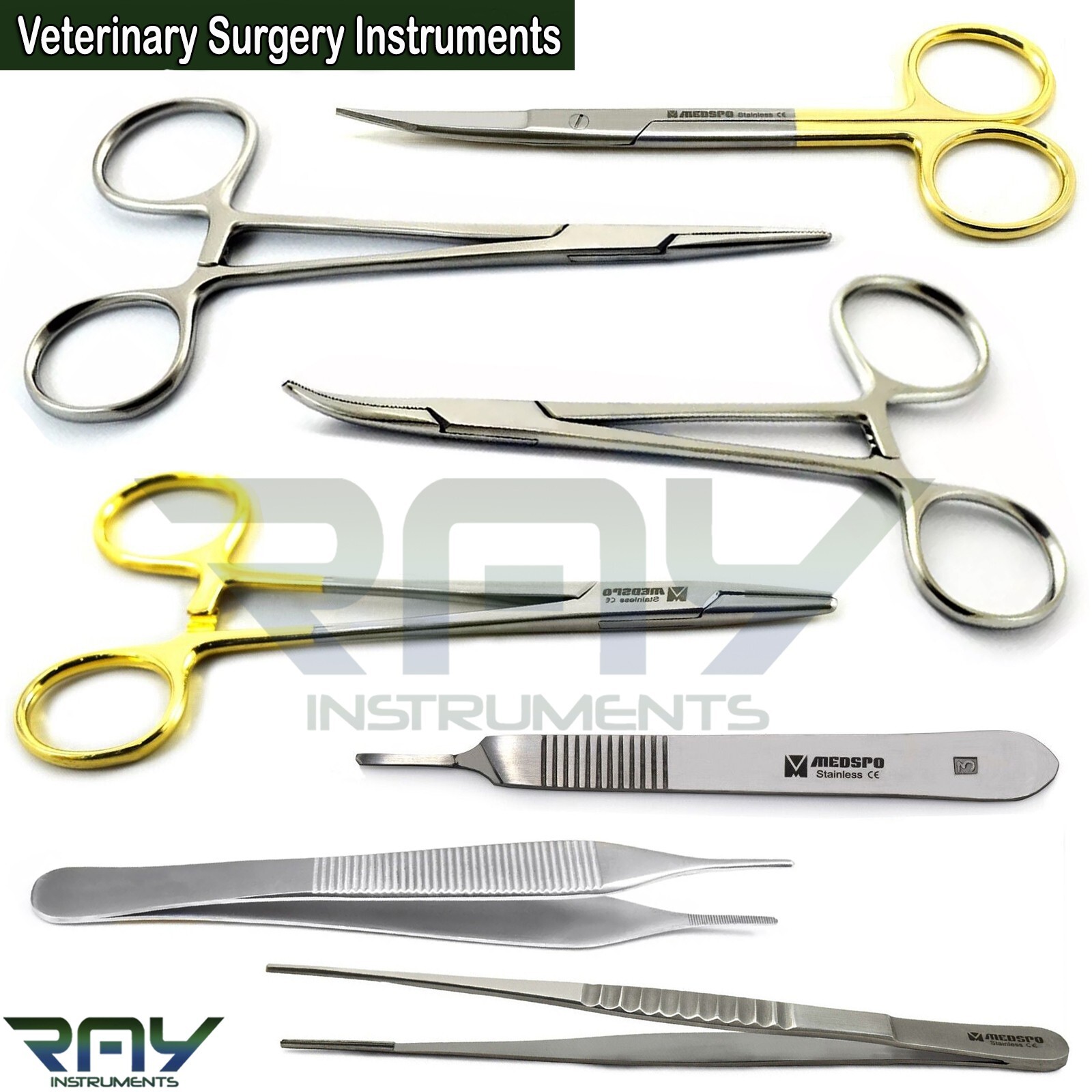 Veterinary Surgery Instruments Surgical Needle Holder Forceps Tweezers BP Handle