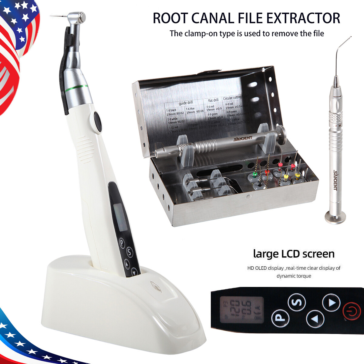 Dental Root Canal File Extractor Broken Files/Endodontic LED Endo Motor Wireless