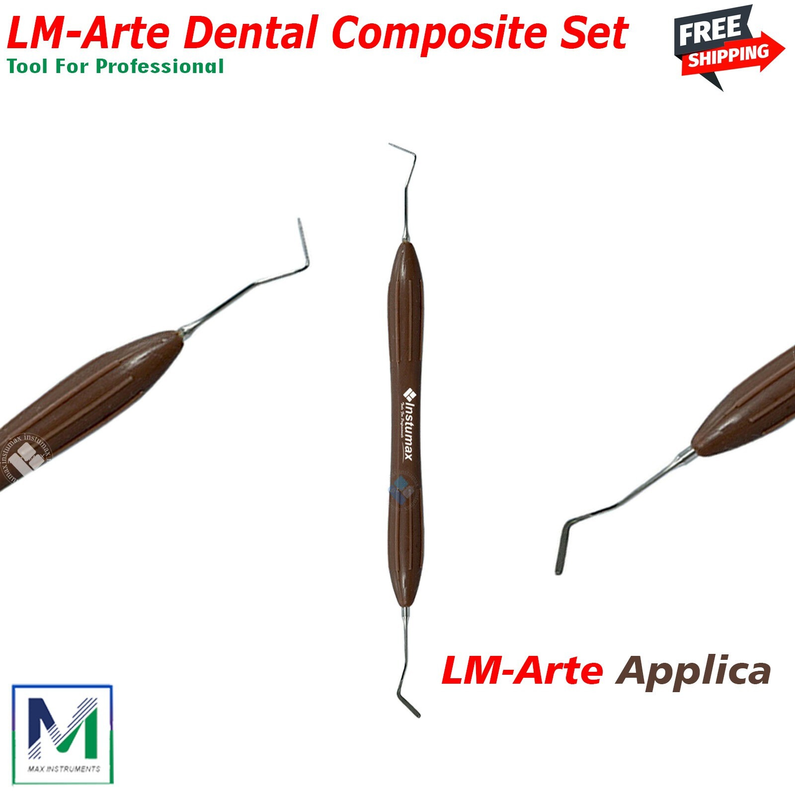 Composite Filling Instruments Dentist Silicone Handle 10 Pcs Dental Restoration
