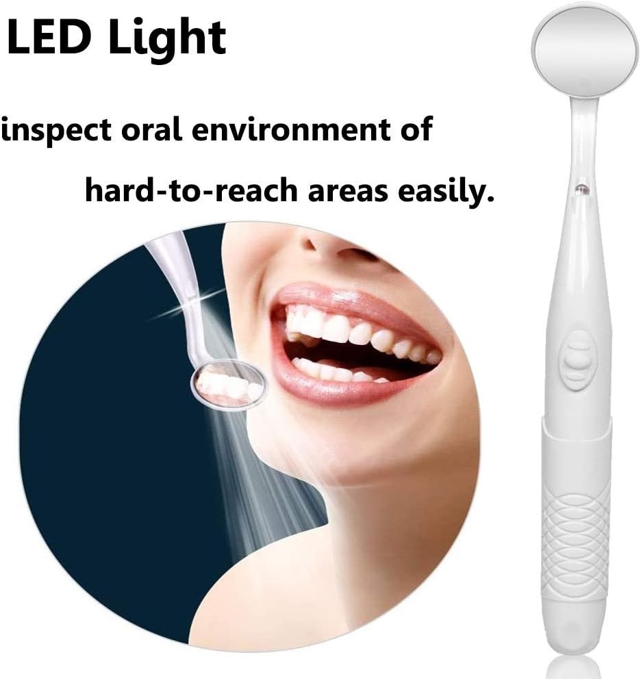 Dental Mirror with Light,Teeth Inspection LED Anti-Fog Mouth Mirror,Dentist O…