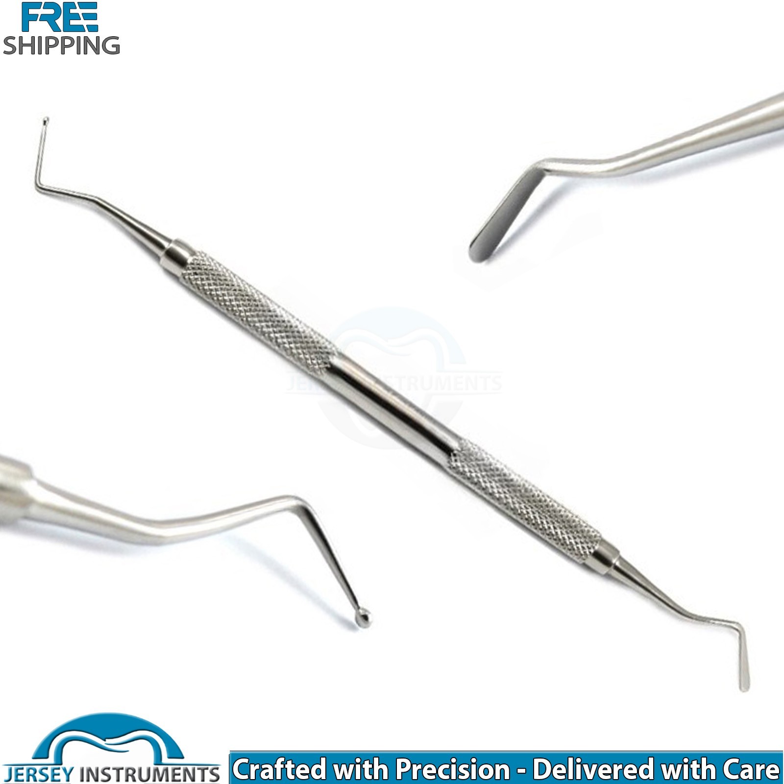 Dental Composite Amalgam Filling Instruments Set of 4 Restorative Dentist Tools