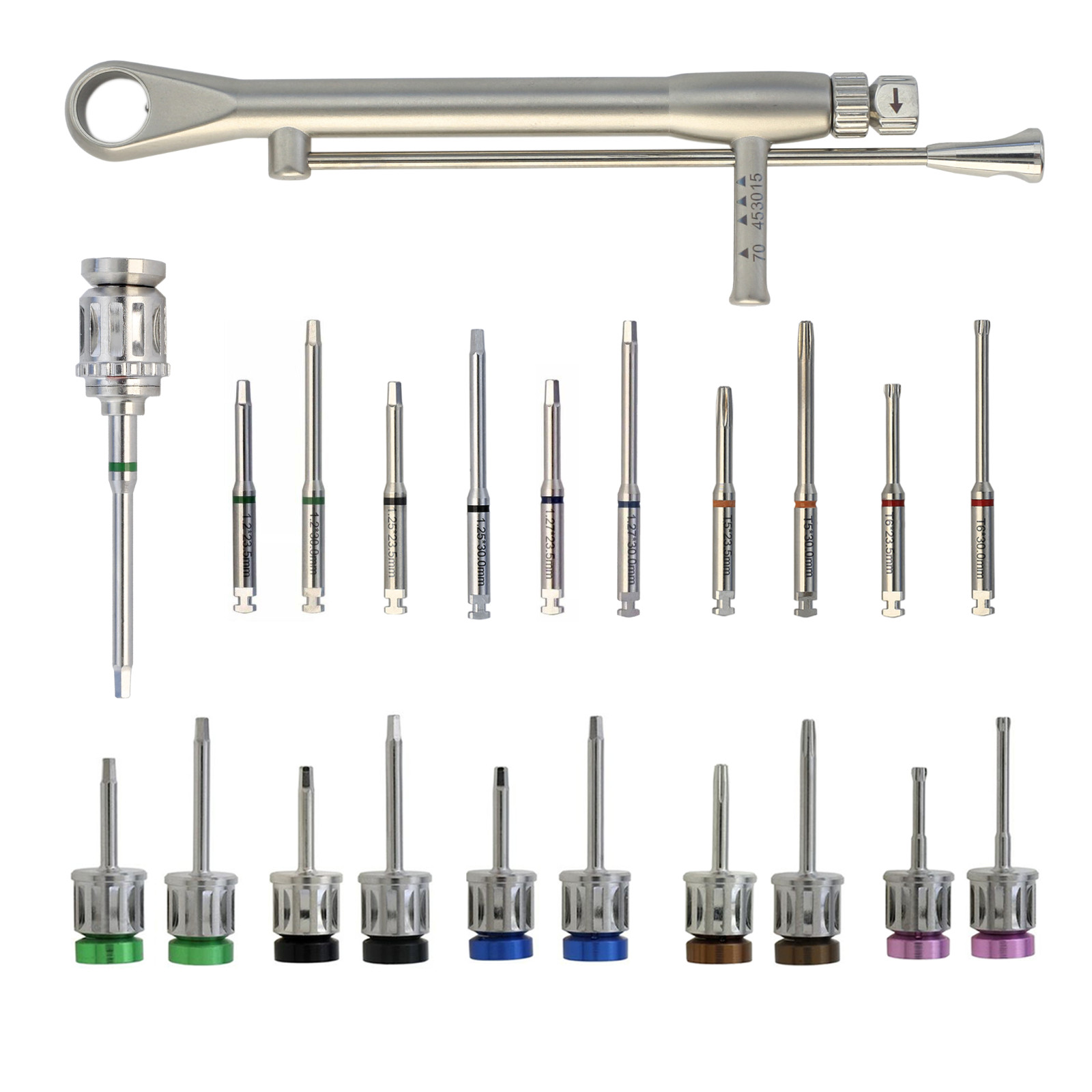 Dental Implant Screwdriver Hand Latch Hex Drivers Torque Wrench Manual Adapter