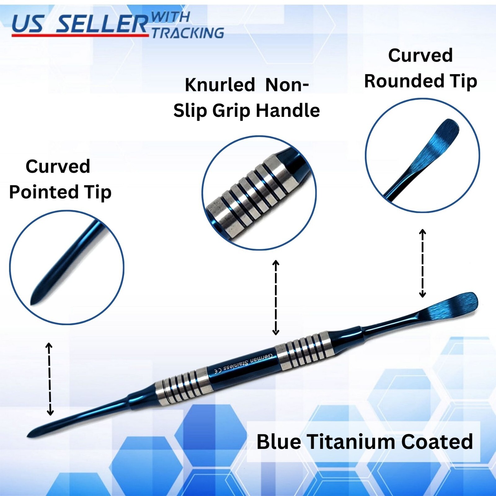 Periosteal Elevator Molt 9 Blue Dental Gingival Tissue Oral Surgery Instrument