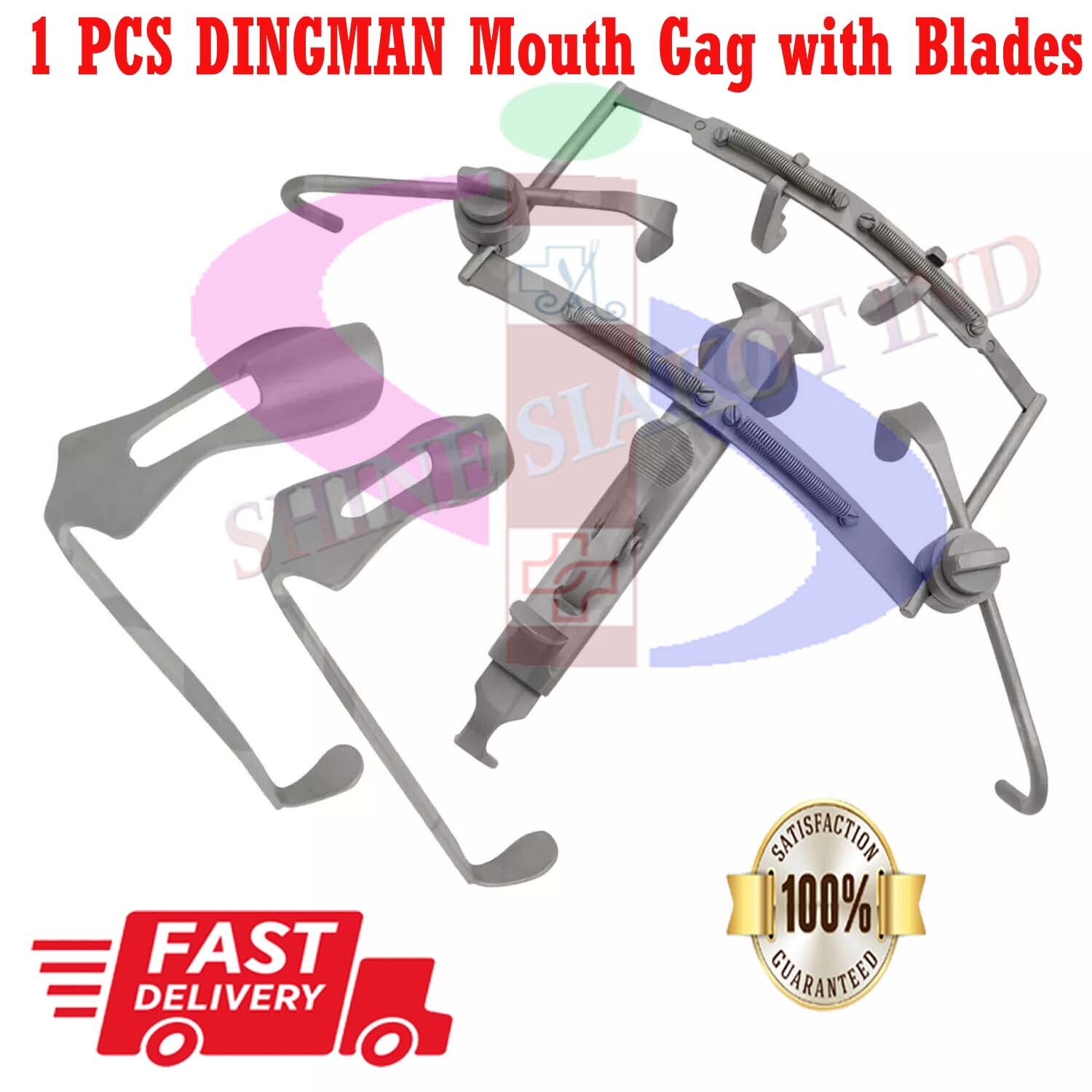 SSI SET DINGMAN Mouth Gag with Blades Surgical Dental Instruments Ent dental