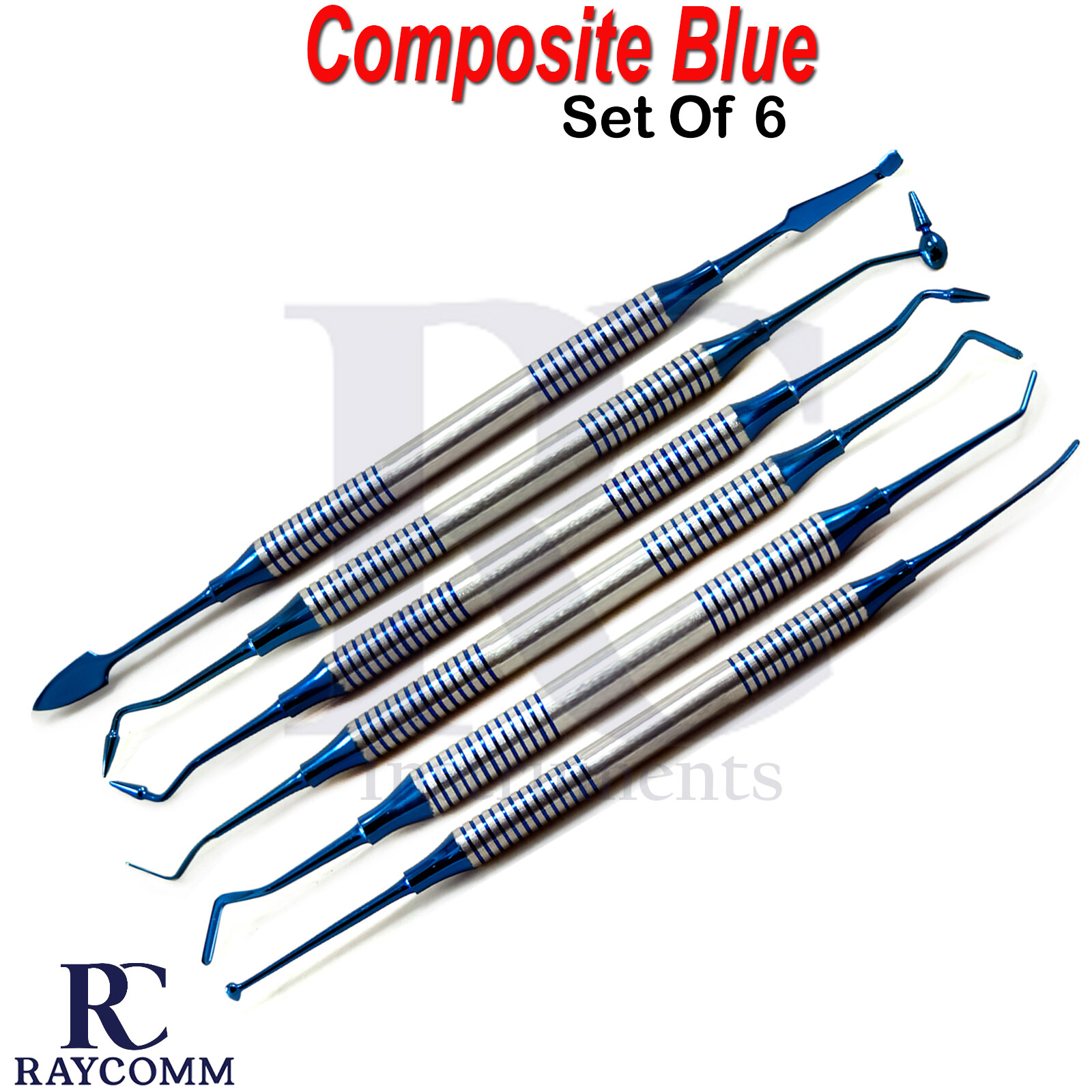 Dental Amalgam Composite Filling Restorative Instrument Blue Titanium Coated CE