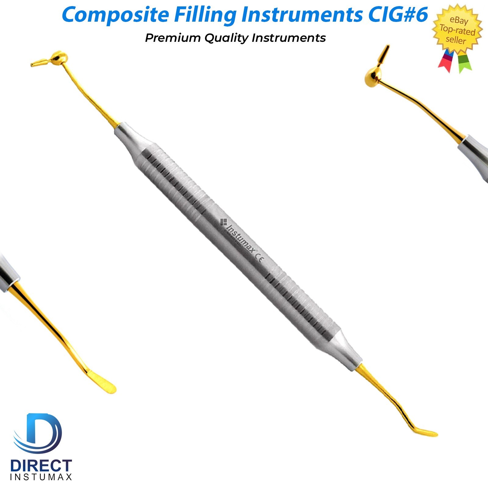Dental Composite Filling Instrument CIG 6 Gold Titanium Restorative Instruments