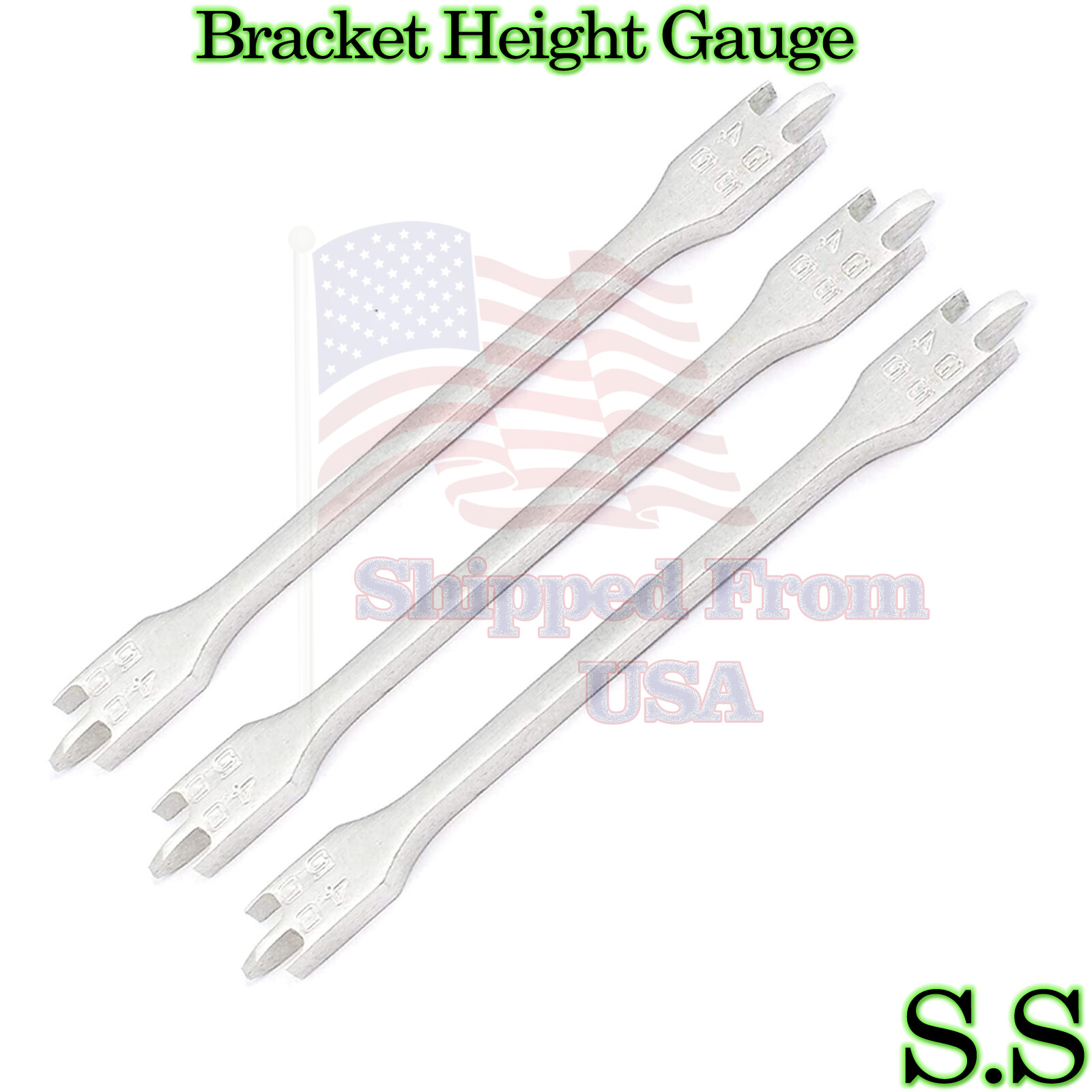 New set of 3 Bracket Height Gauge 3.5mm-5mm018 Dental Orthodontic Instruments