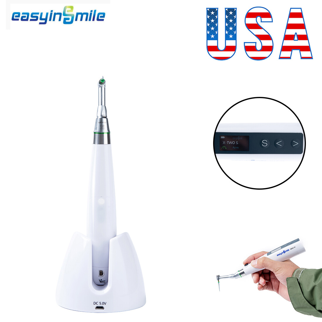 Cordless Dental Endo LED Motor Root Canal Locator Contra angle Handpiece RCT 1pc