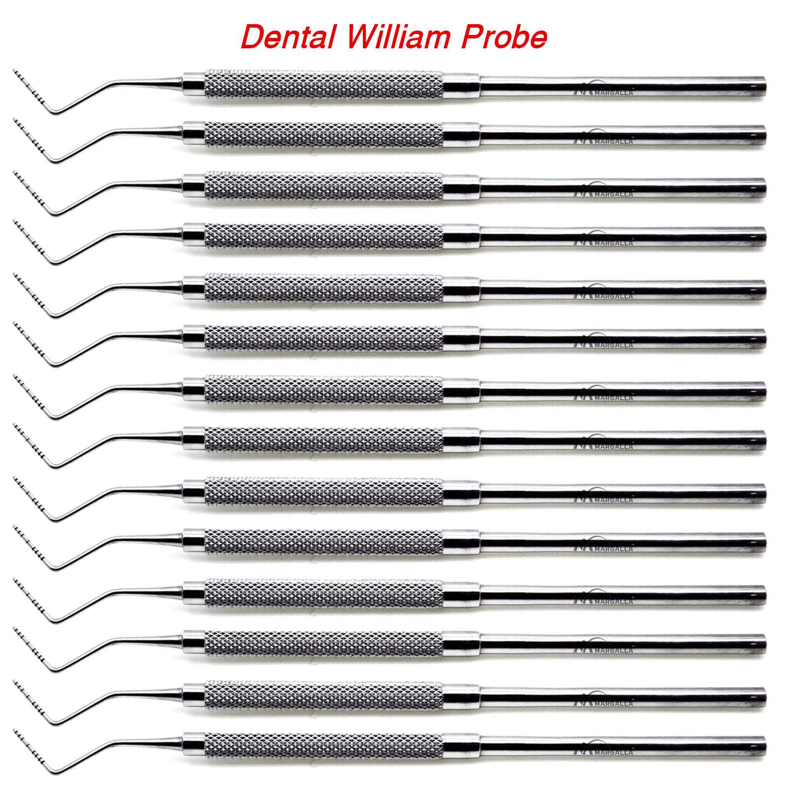Dental Periodontal William Probe Tooth Pocket Depth Measuring Perio Probes Set