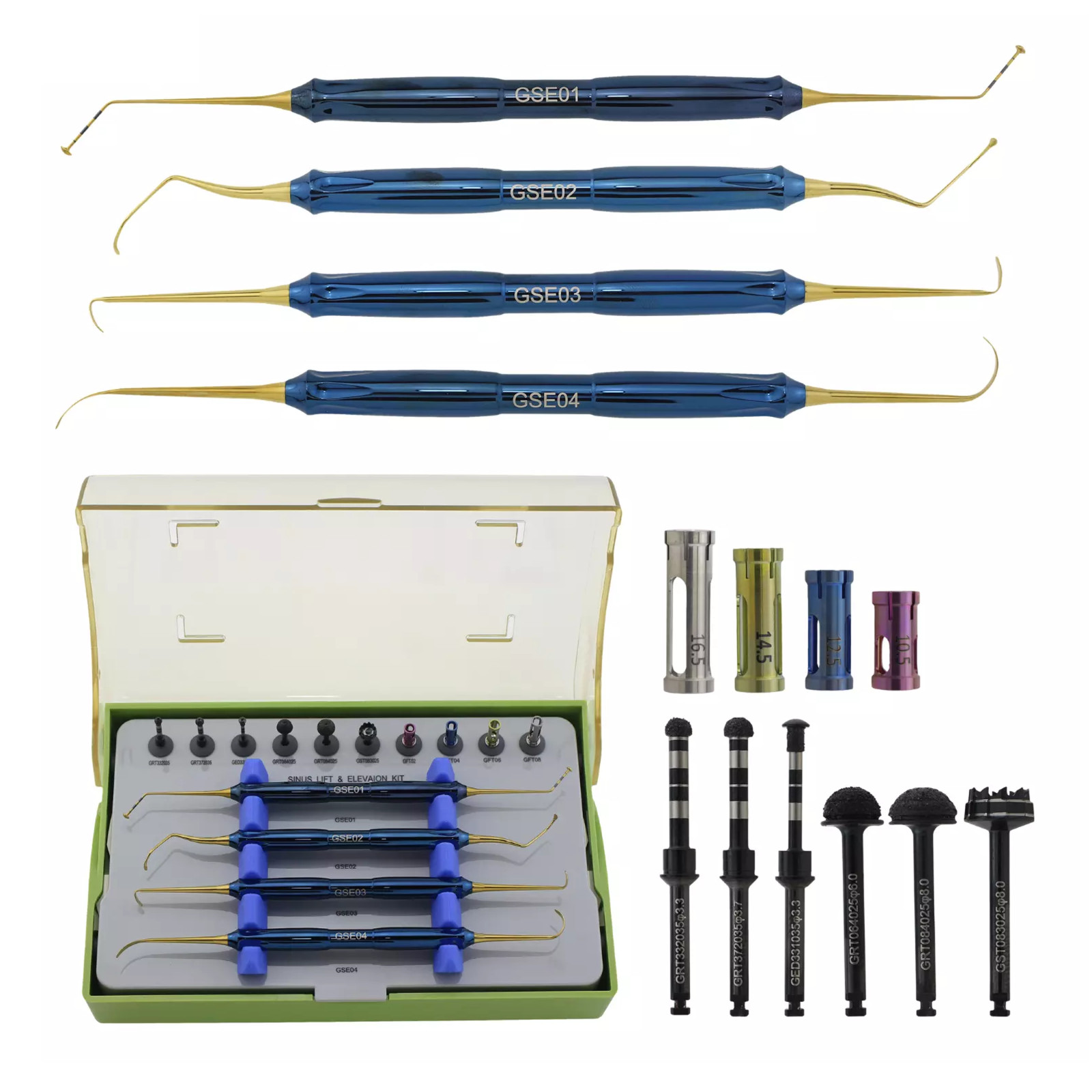 DASK Implant Advanced Sinus Lift Kit Diamond Drill Stoppers Elevation Instrument