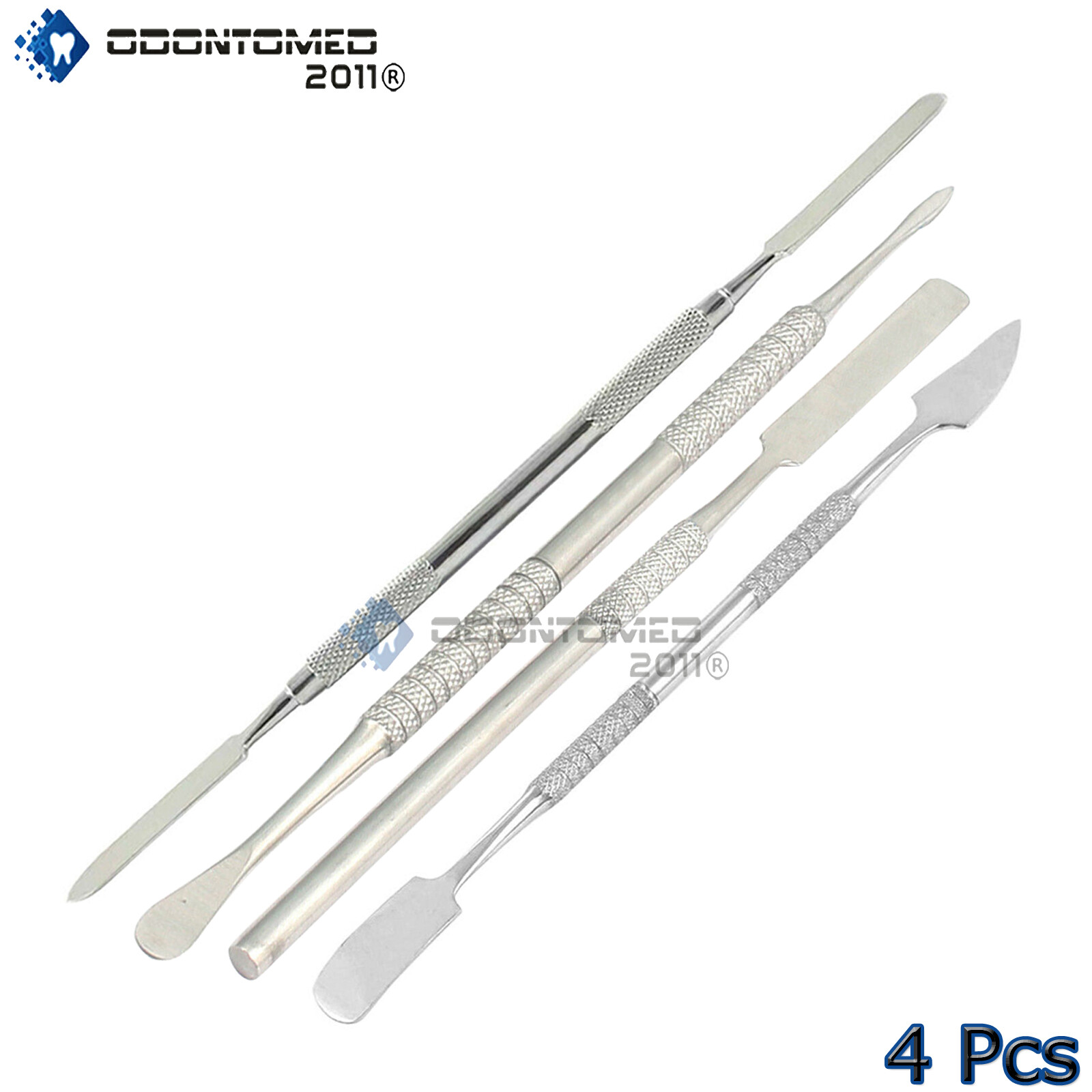 Metal Spatula 4 Piece Set Tools Dental Carver Wax Surgical Instruments