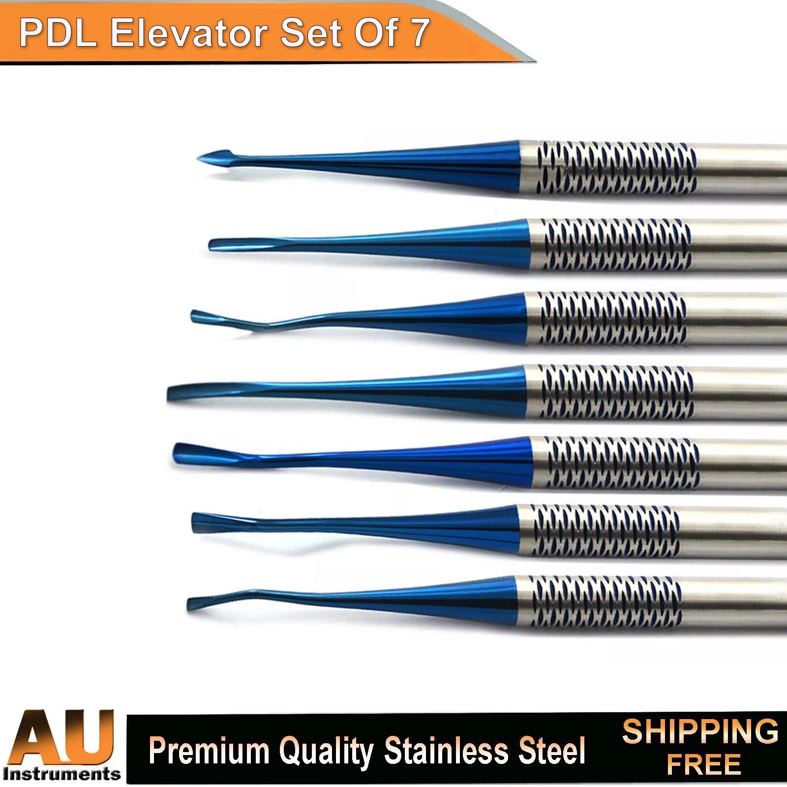 Surgical PDL Elevator Set of 7 Dental Root Extraction Elevators Dentistry Tools