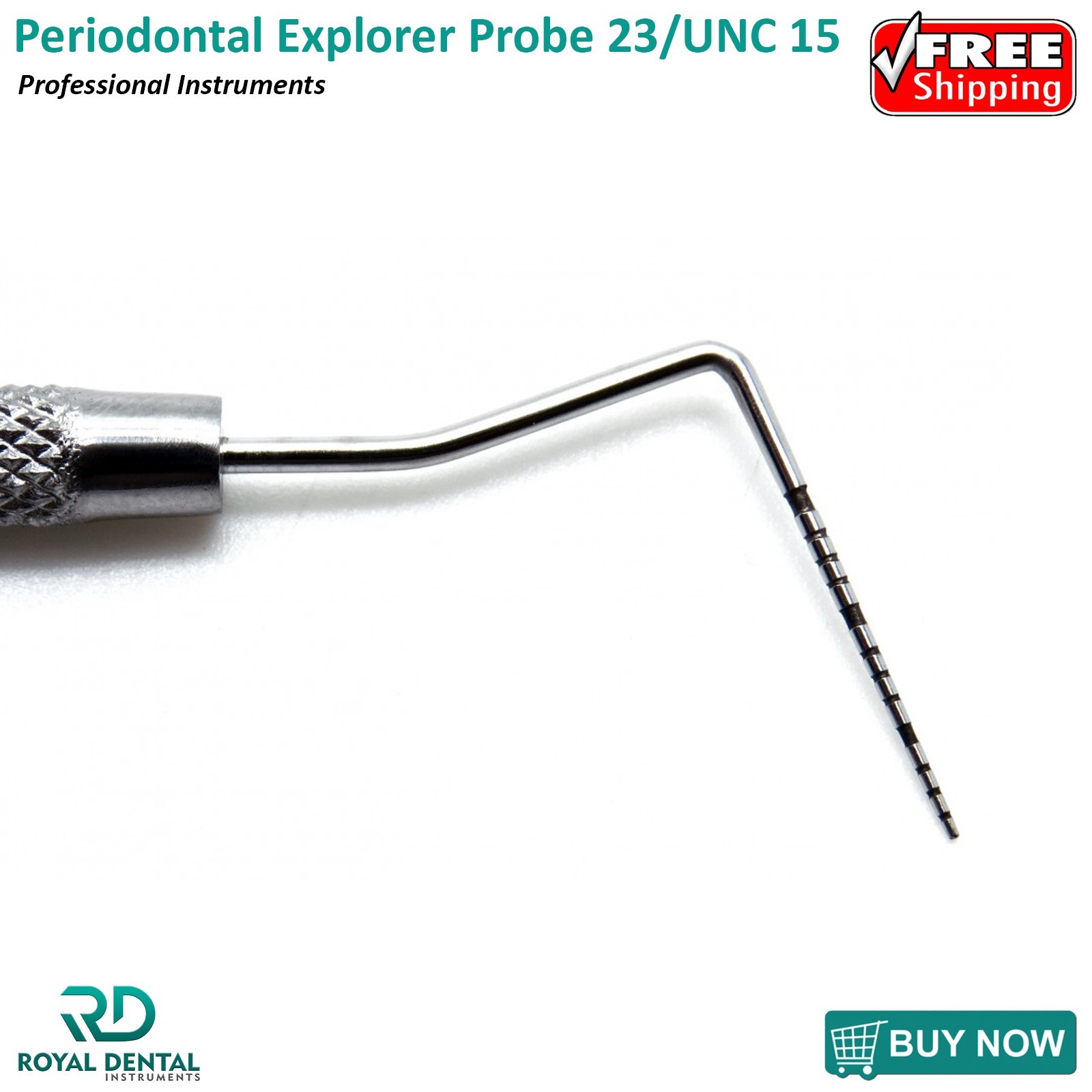 Dental Perio Explorer 23 Probe UNC 15 Color Marking Diagnostic Double Ended Tool
