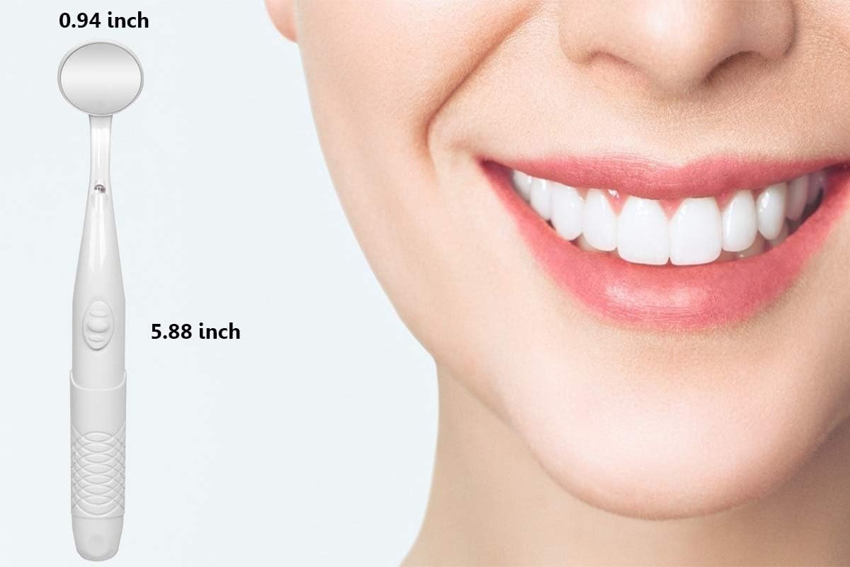 Stylish Silver LED Dental Mirror – Lightweight, Easy to Use, and Reusable