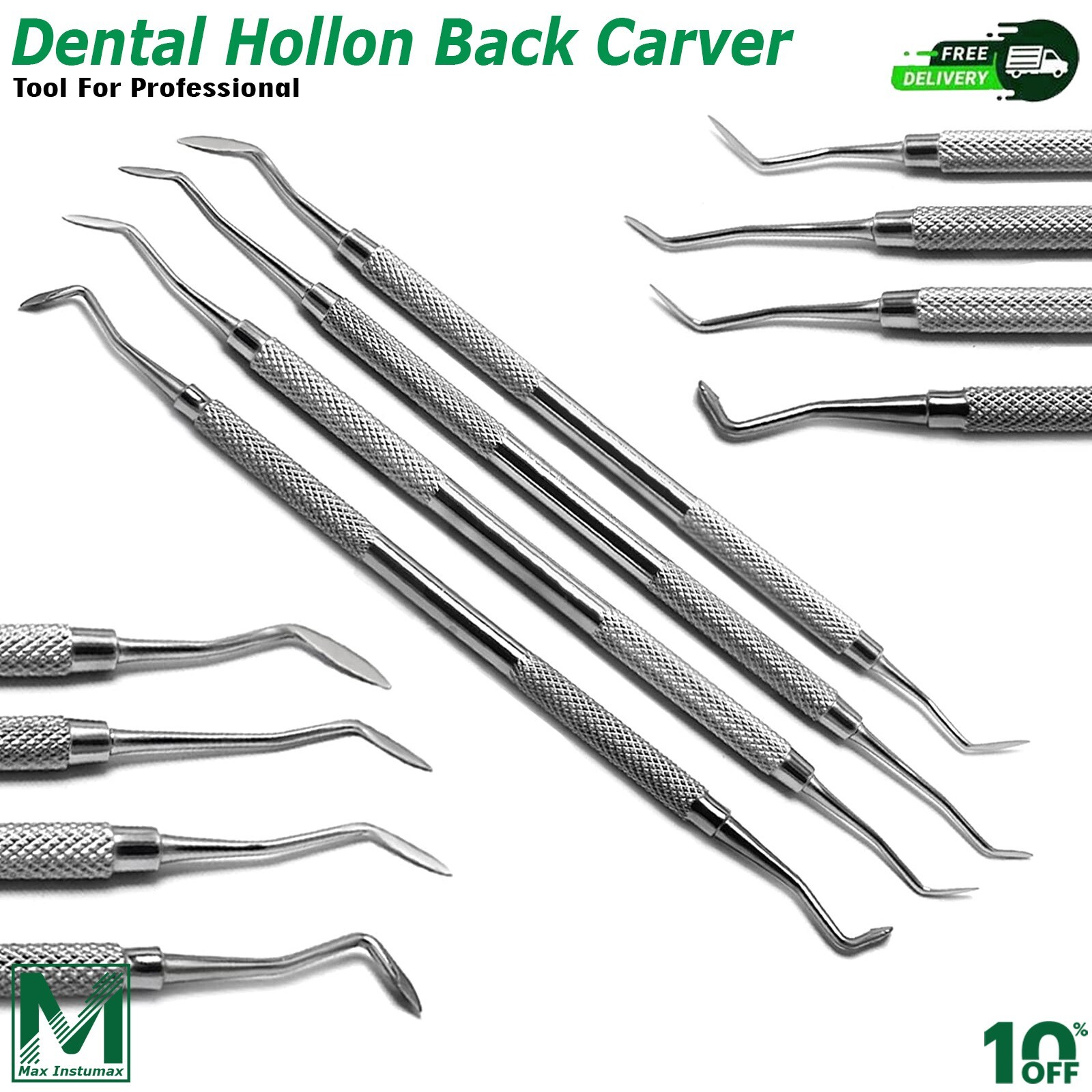 Dental Wax Carver Hollenback Amalgam Composite Filling Premium Instruments 4PCS