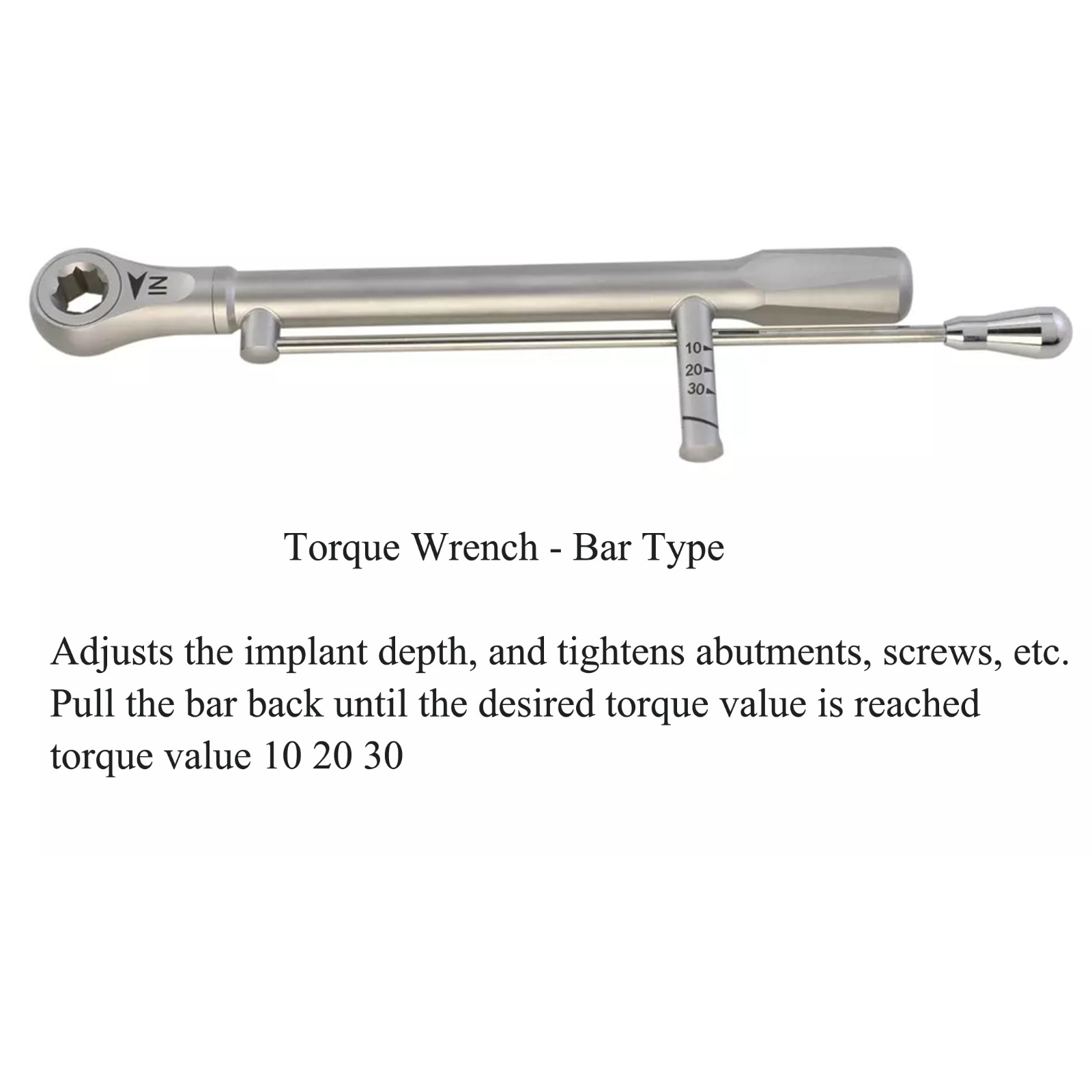 Implant Torque Wrench Ratchet Repair Bar Type Nobel Surgical Prosthetic Adapter
