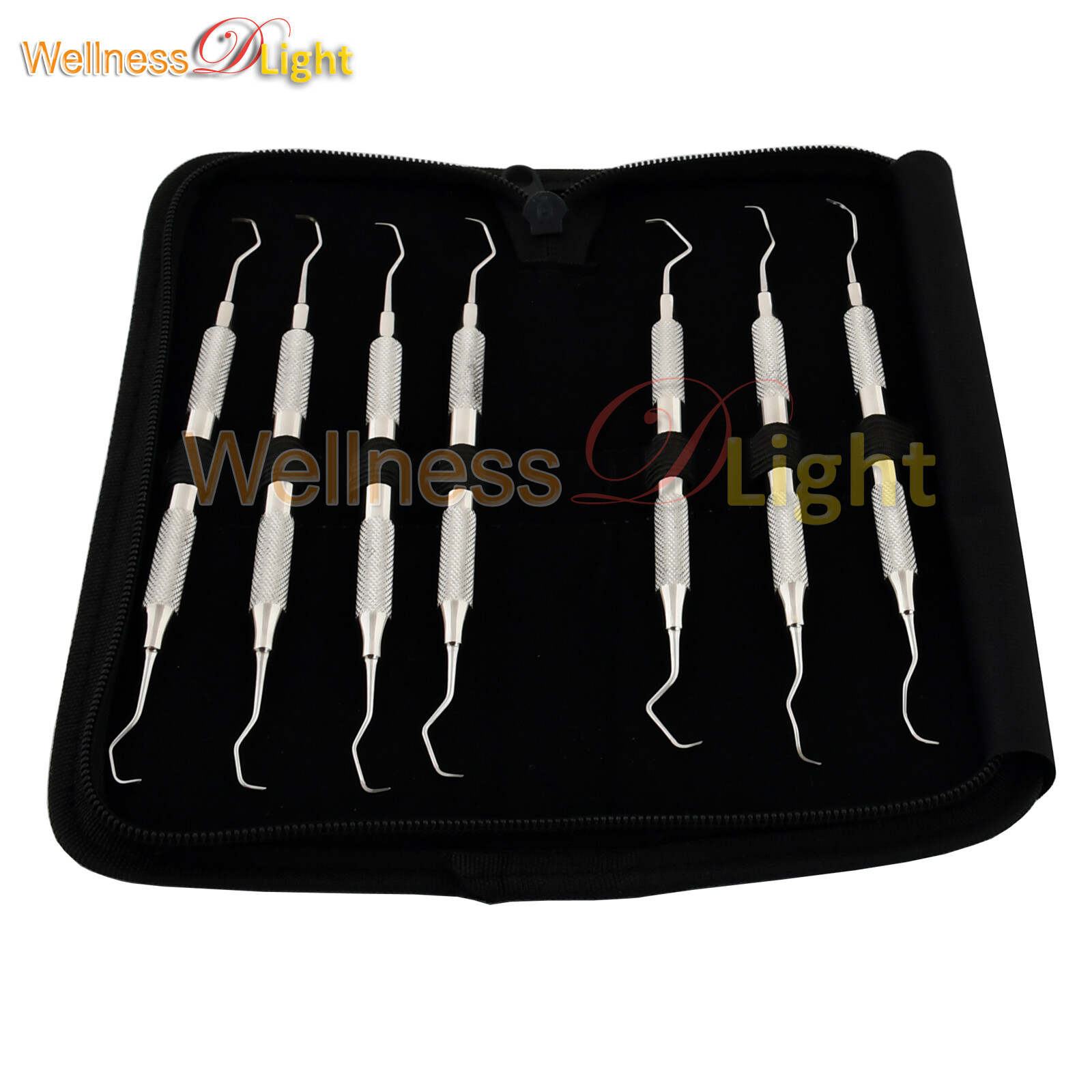 Set of 7 Hollow Handle Gracey Curettes With Case – Dental Surgical Inst DN-2287